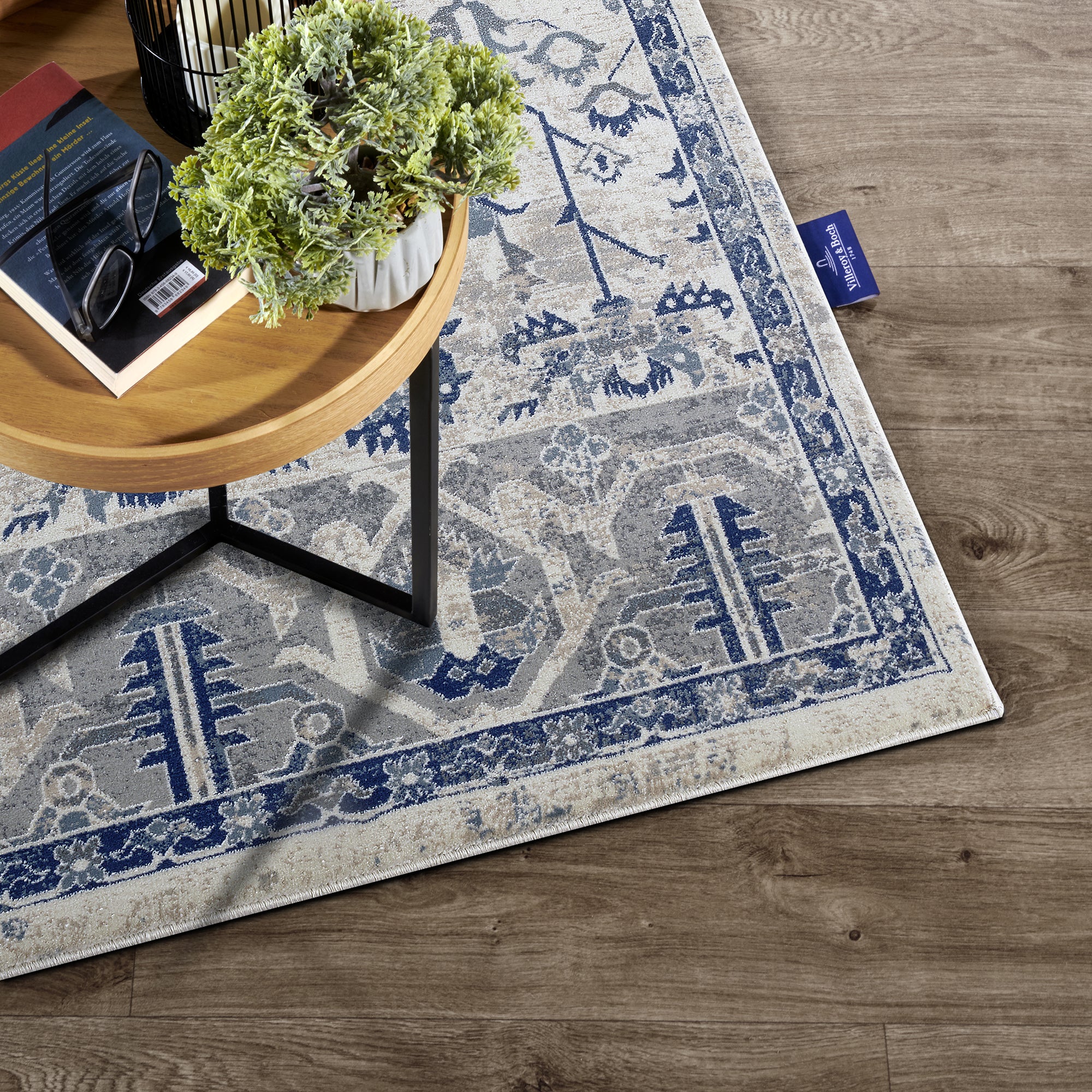 Tapis Vintage EMMANUEL Crème et Bleu - Villeroy & Boch – STUDIO DECO