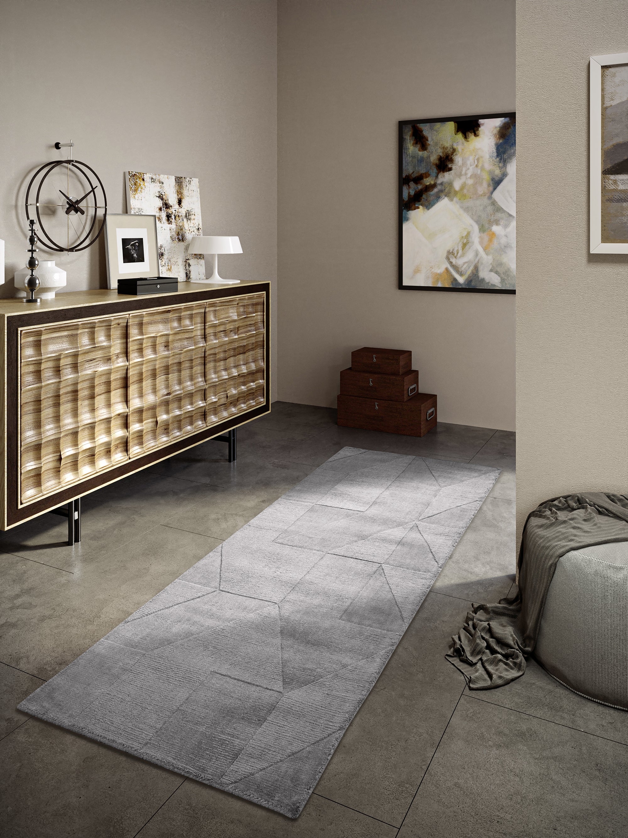 Tapis tissé à la main en laine Gris - Villeroy & Boch – STUDIO DECO