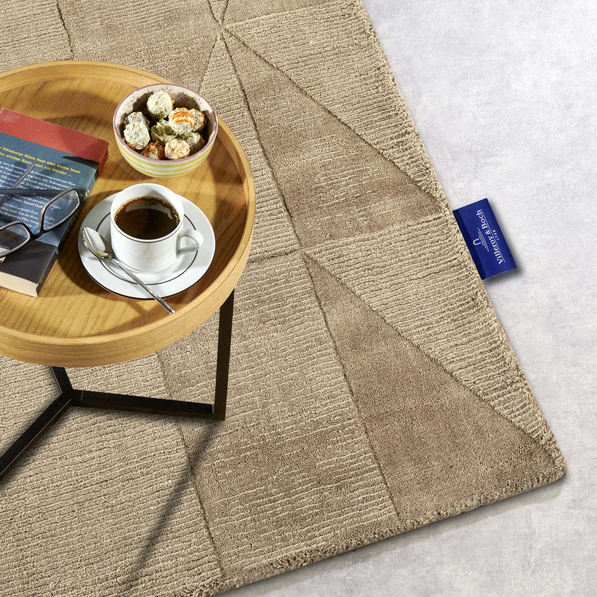 Tapis tissé à la main en laine Marron - Villeroy & Boch – STUDIO DECO