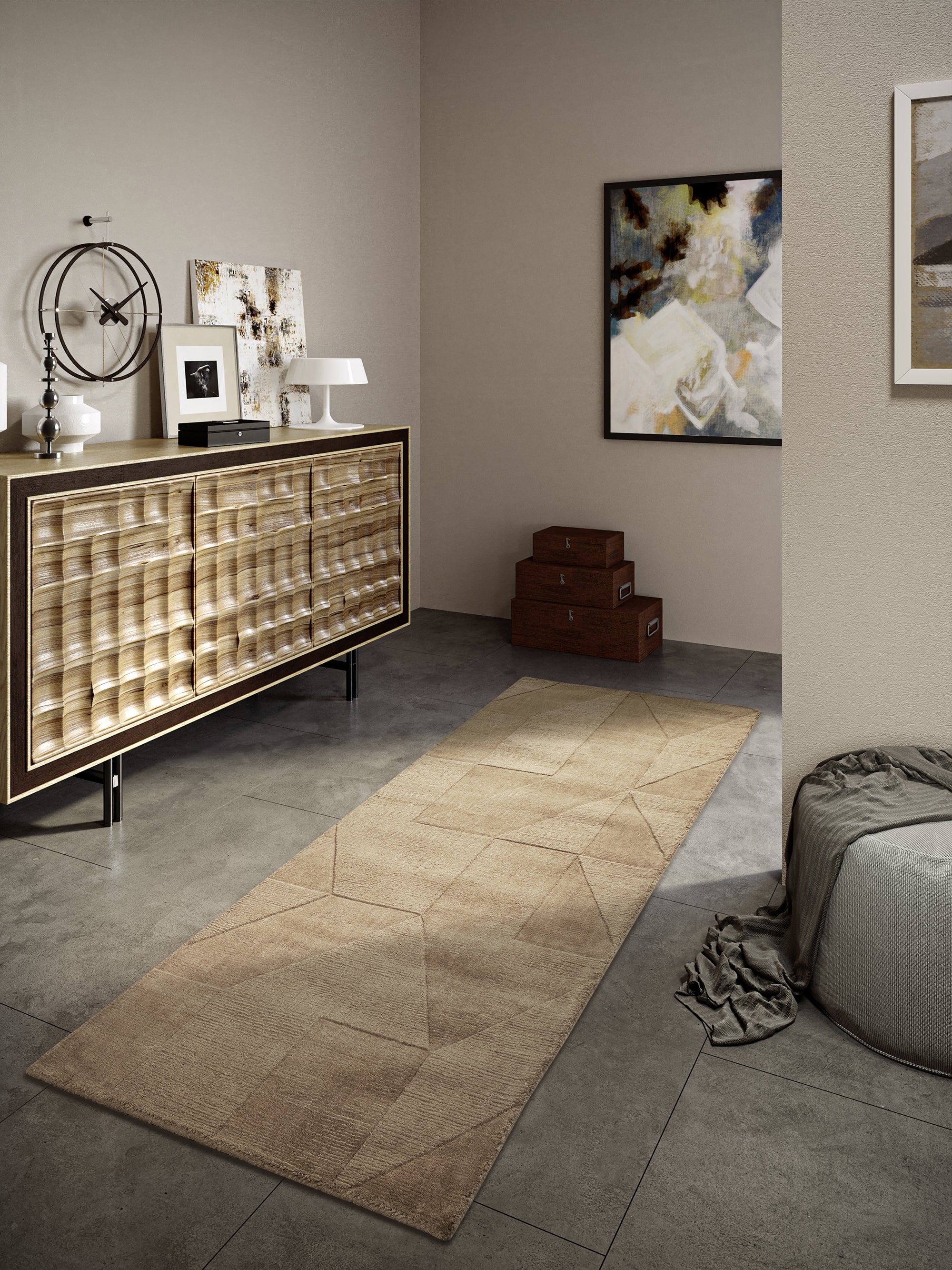 Tapis tissé à la main en laine Marron - Villeroy & Boch – STUDIO DECO