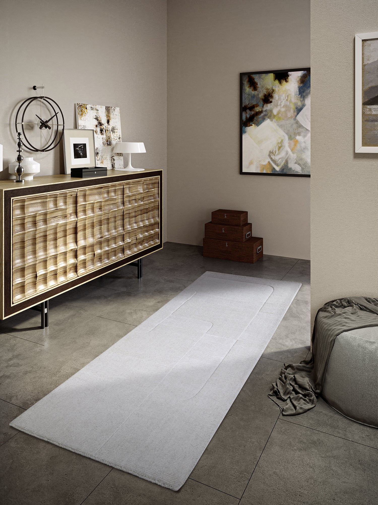 Tapis de couloir tissé à la main en laine Crème - Villeroy & Boch – STUDIO DECO