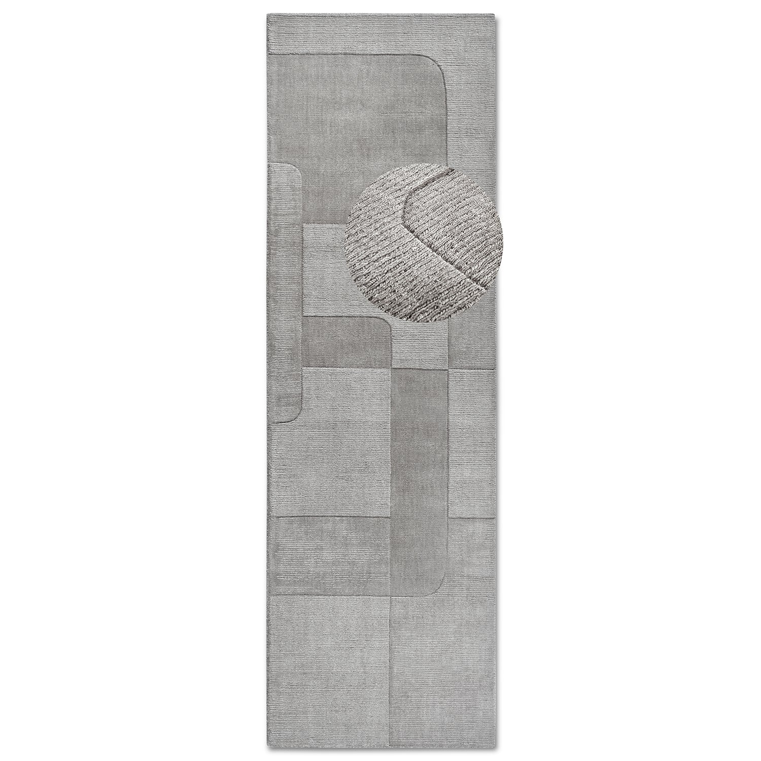 Tapis de couloir tissé à la main en laine Gris - Villeroy & Boch – STUDIO DECO