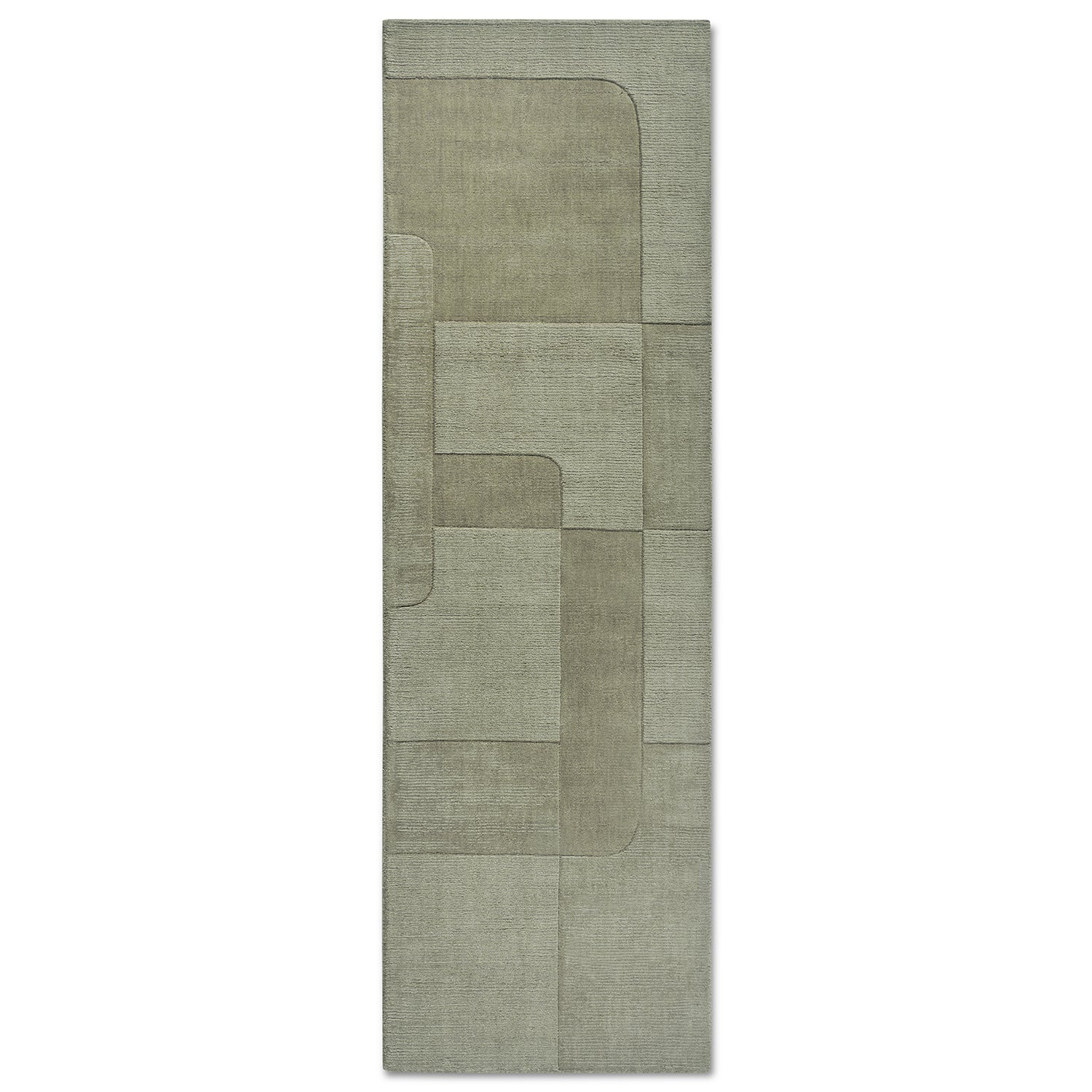 Tapis de couloir tissé à la main en laine Vert - Villeroy &amp; Boch – STUDIO DECO