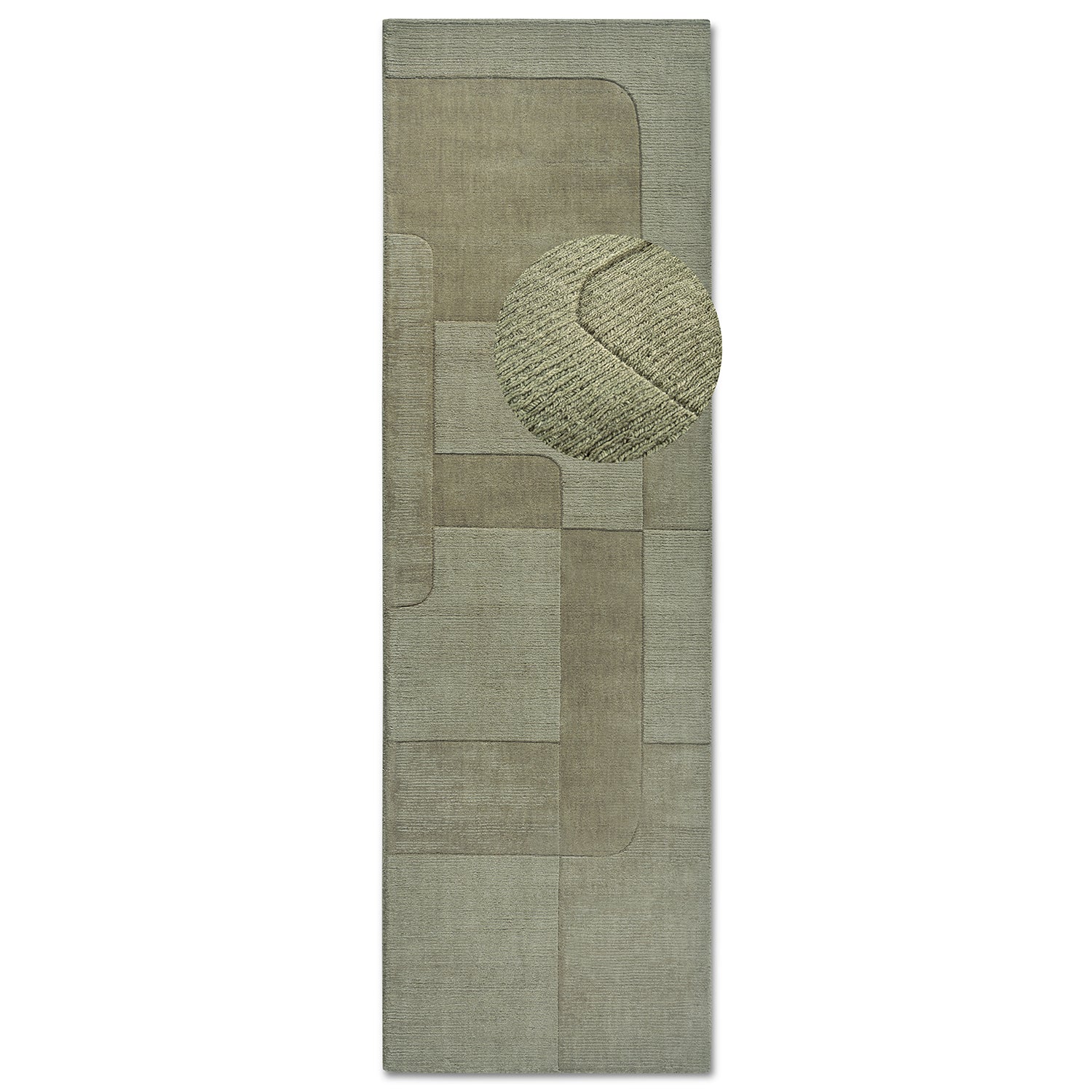 Tapis de couloir tissé à la main en laine Vert - Villeroy & Boch – STUDIO DECO