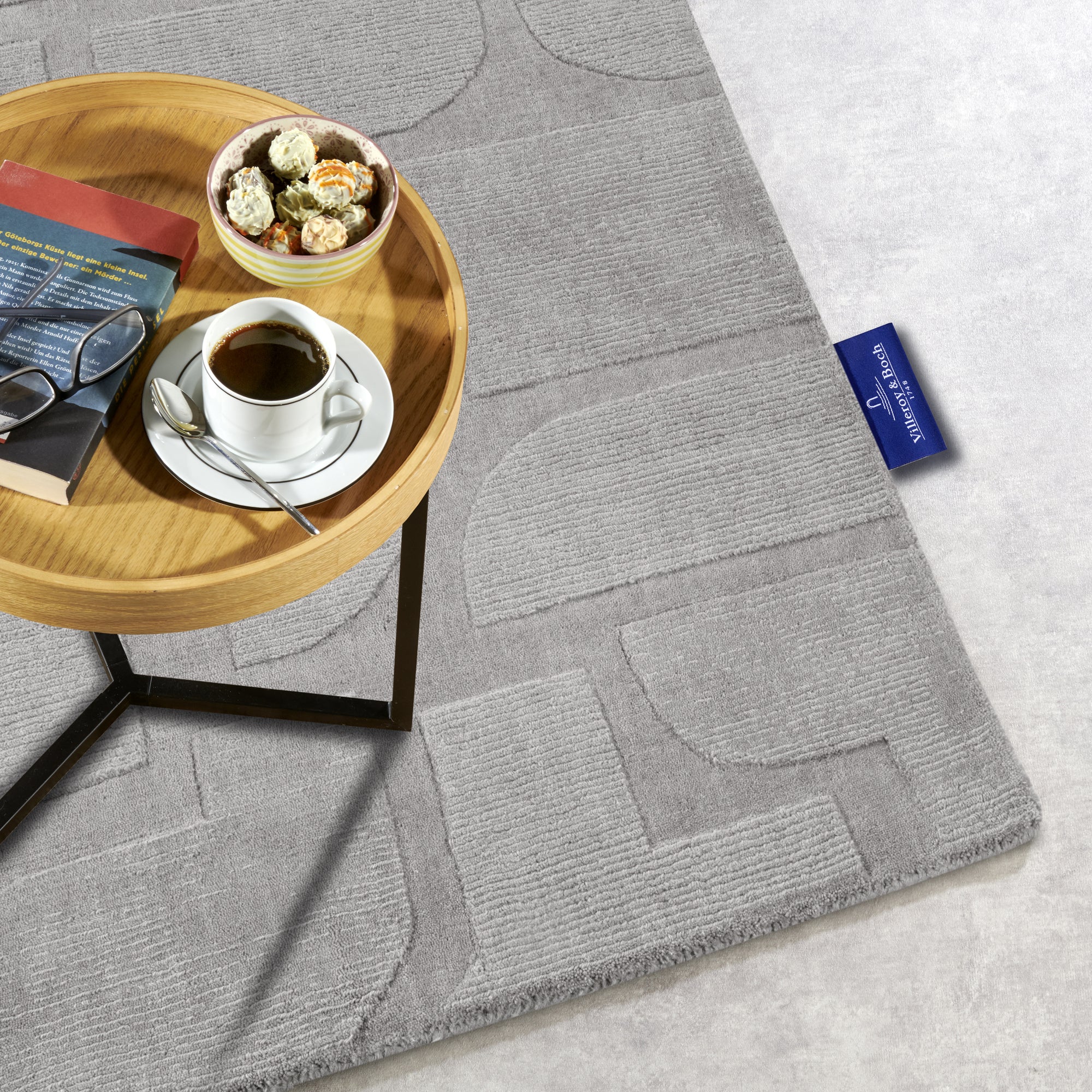 Tapis tissé à la main en laine Lexa Gris - Villeroy & Boch – STUDIO DECO