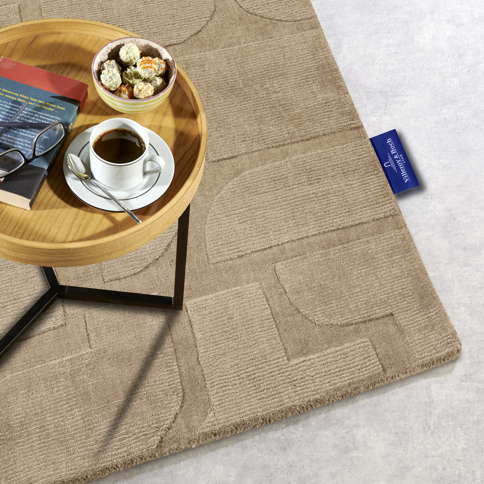 Tapis tissé à la main en laine Lexa Beige - Villeroy & Boch – STUDIO DECO