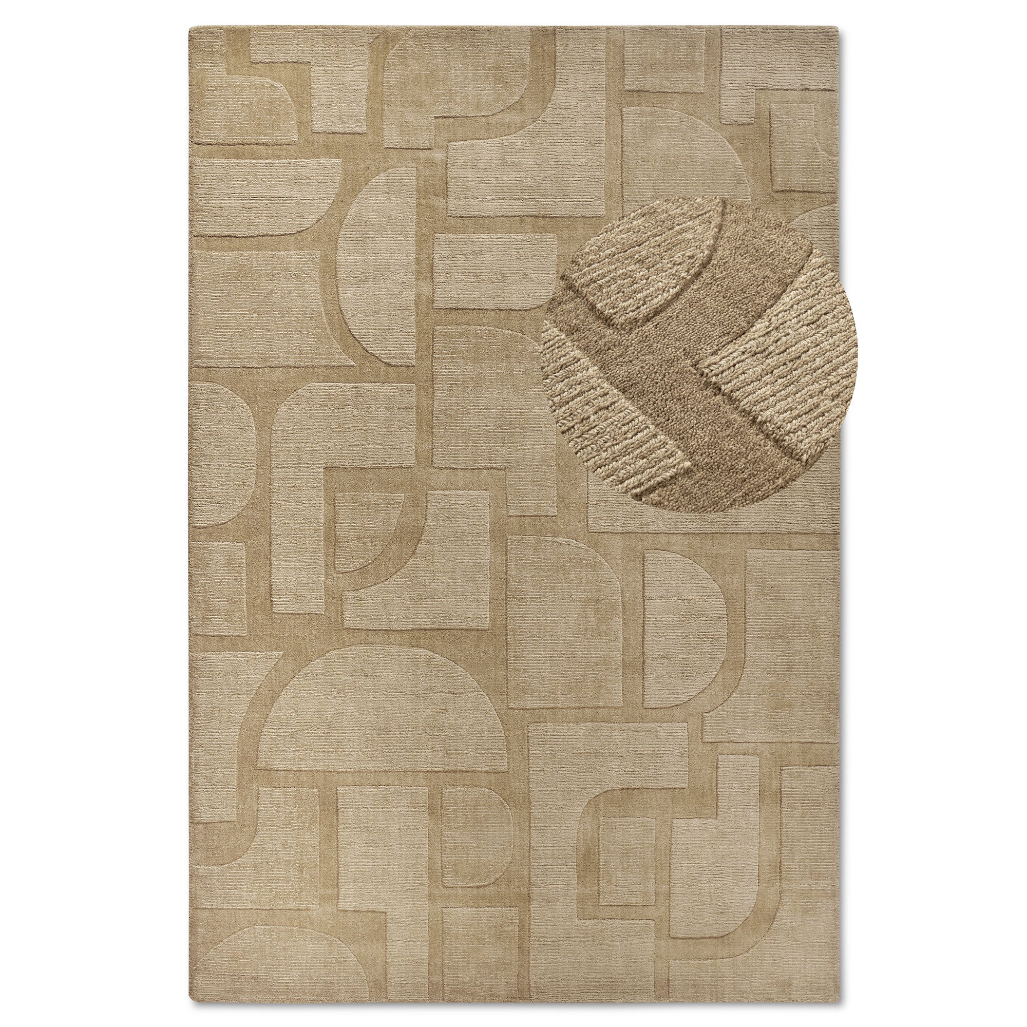 Tapis tissé à la main en laine Lexa Beige - Villeroy & Boch – STUDIO DECO