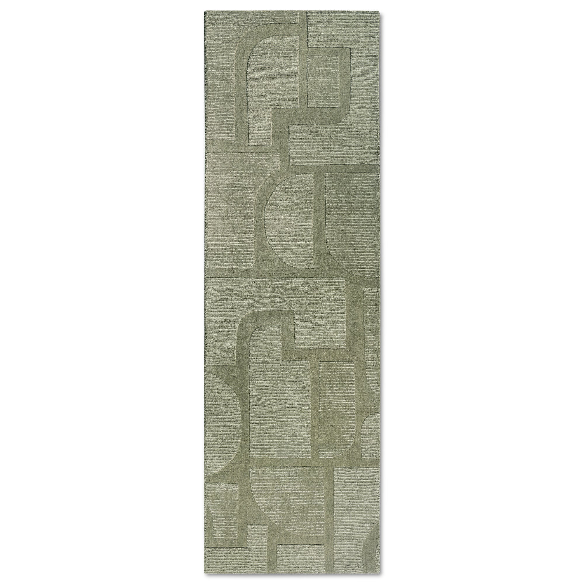 Tapis de couloir tissé à la main en laine Vert - Villeroy & Boch – STUDIO DECO
