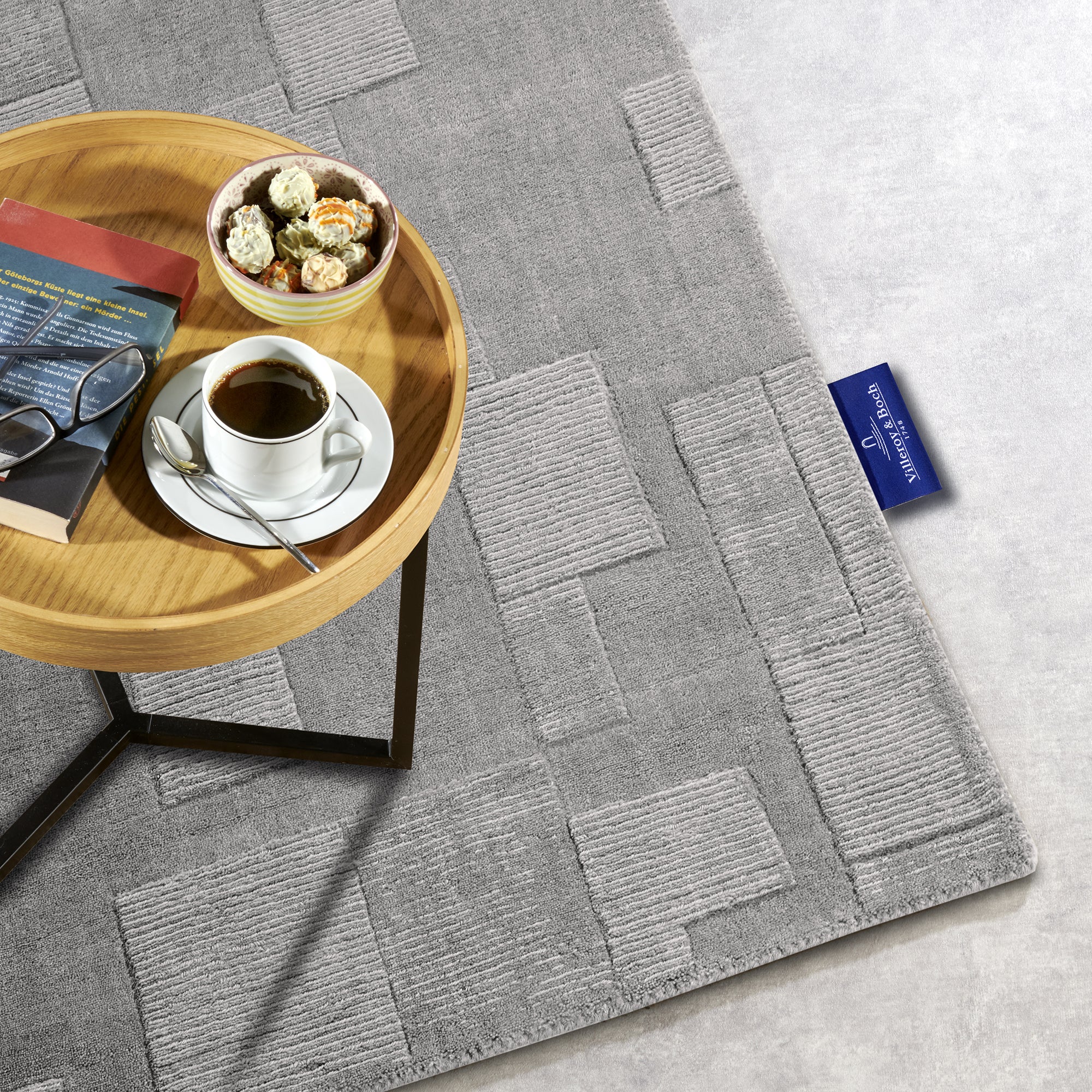 Tapis tissé à la main en laine Gris - Villeroy & Boch – STUDIO DECO