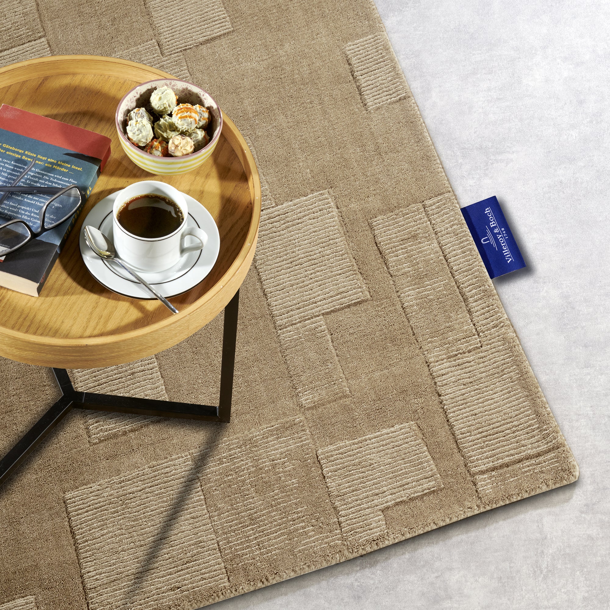 Tapis tissé à la main en laine Marron - Villeroy & Boch – STUDIO DECO
