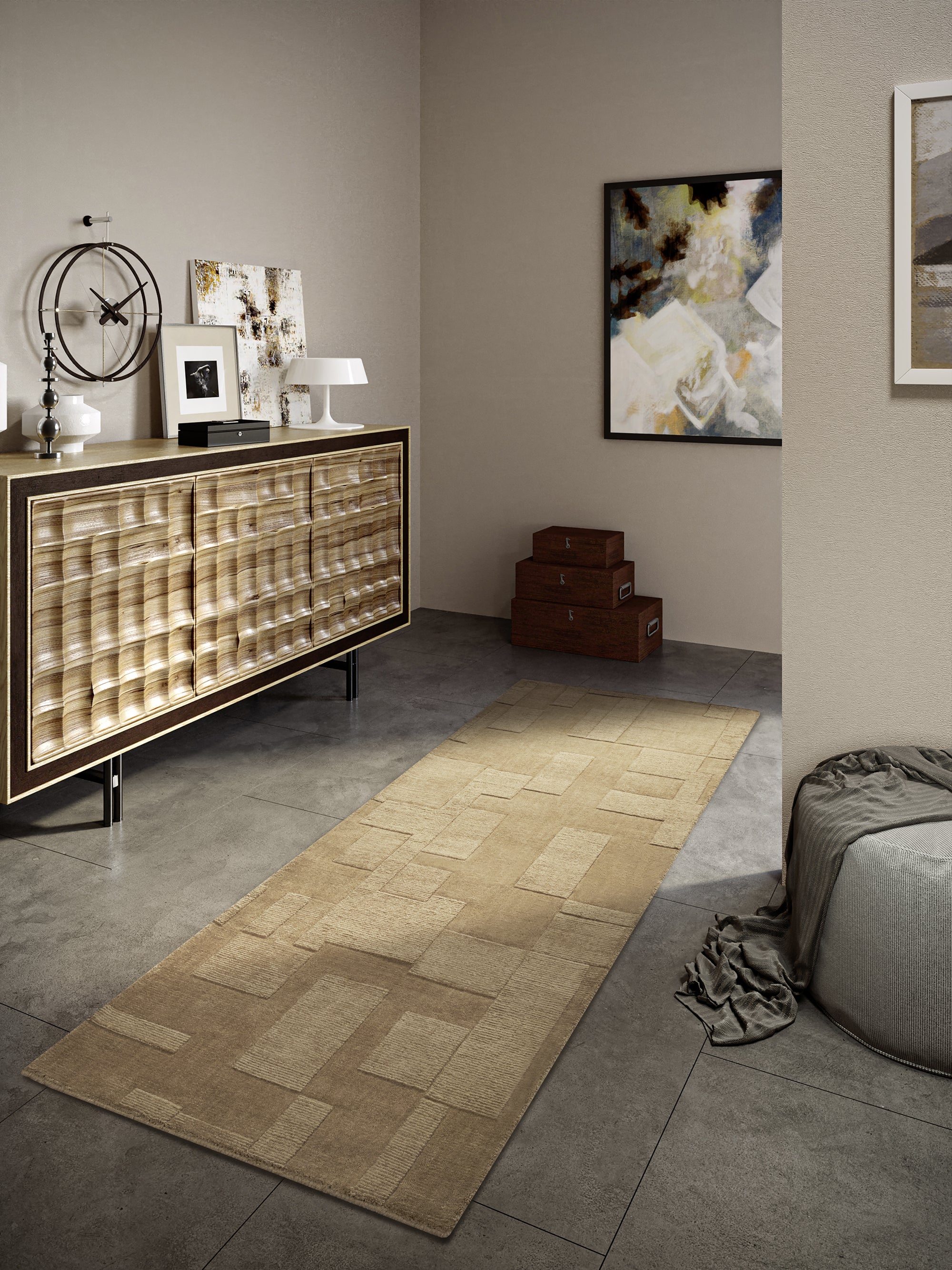 Tapis tissé à la main en laine Marron - Villeroy & Boch – STUDIO DECO