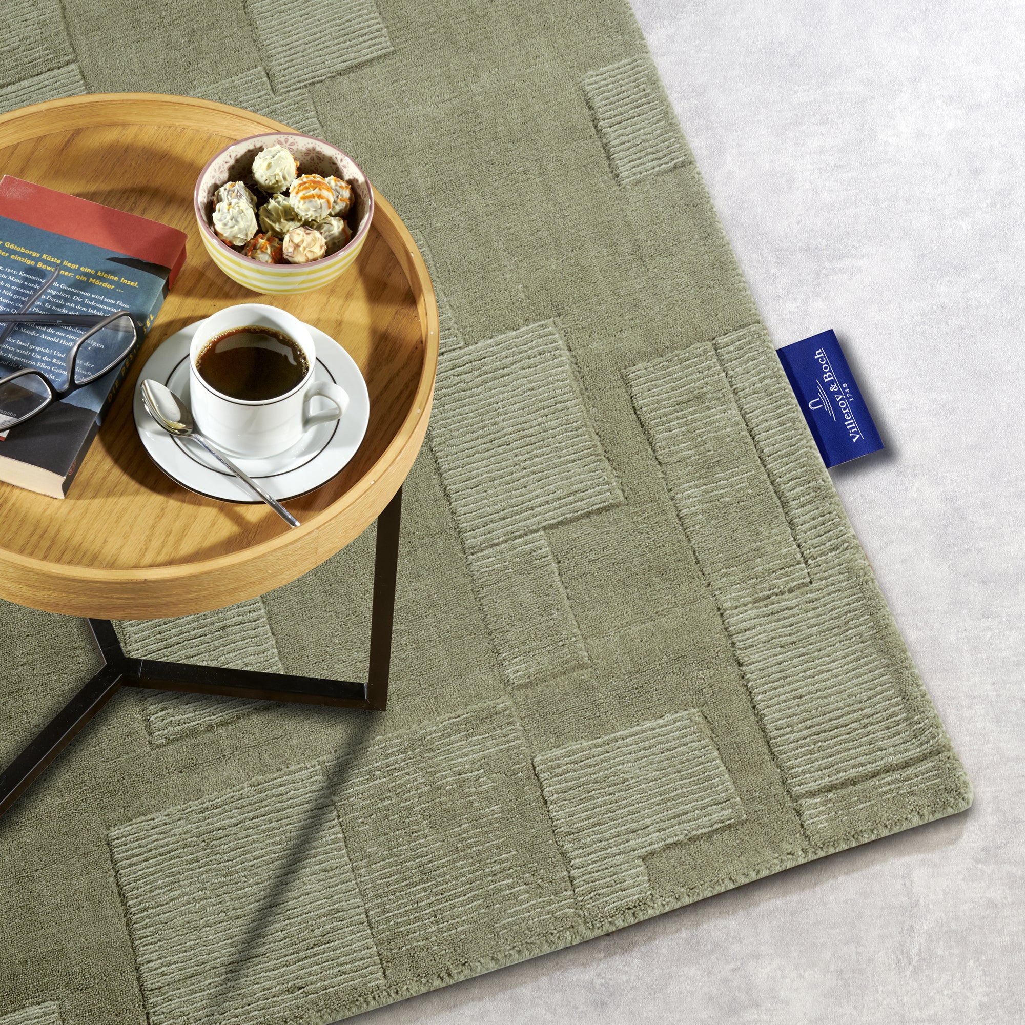 Tapis tissé à la main en laine Vert - Villeroy & Boch – STUDIO DECO