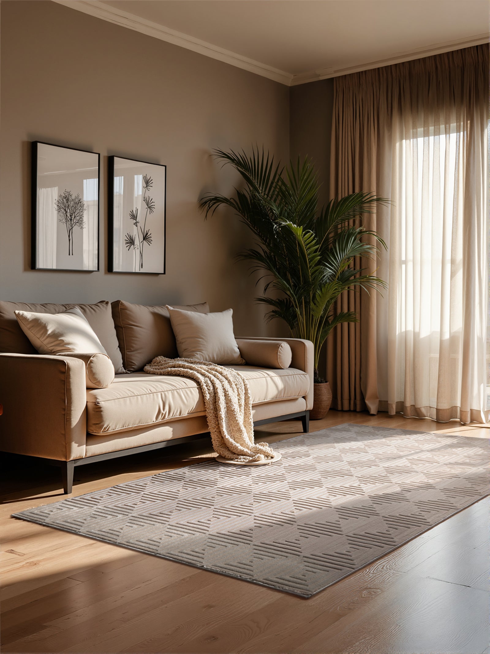 Tapis en relief 3D Crème et Beige - ELLE Décoration – STUDIO DECO