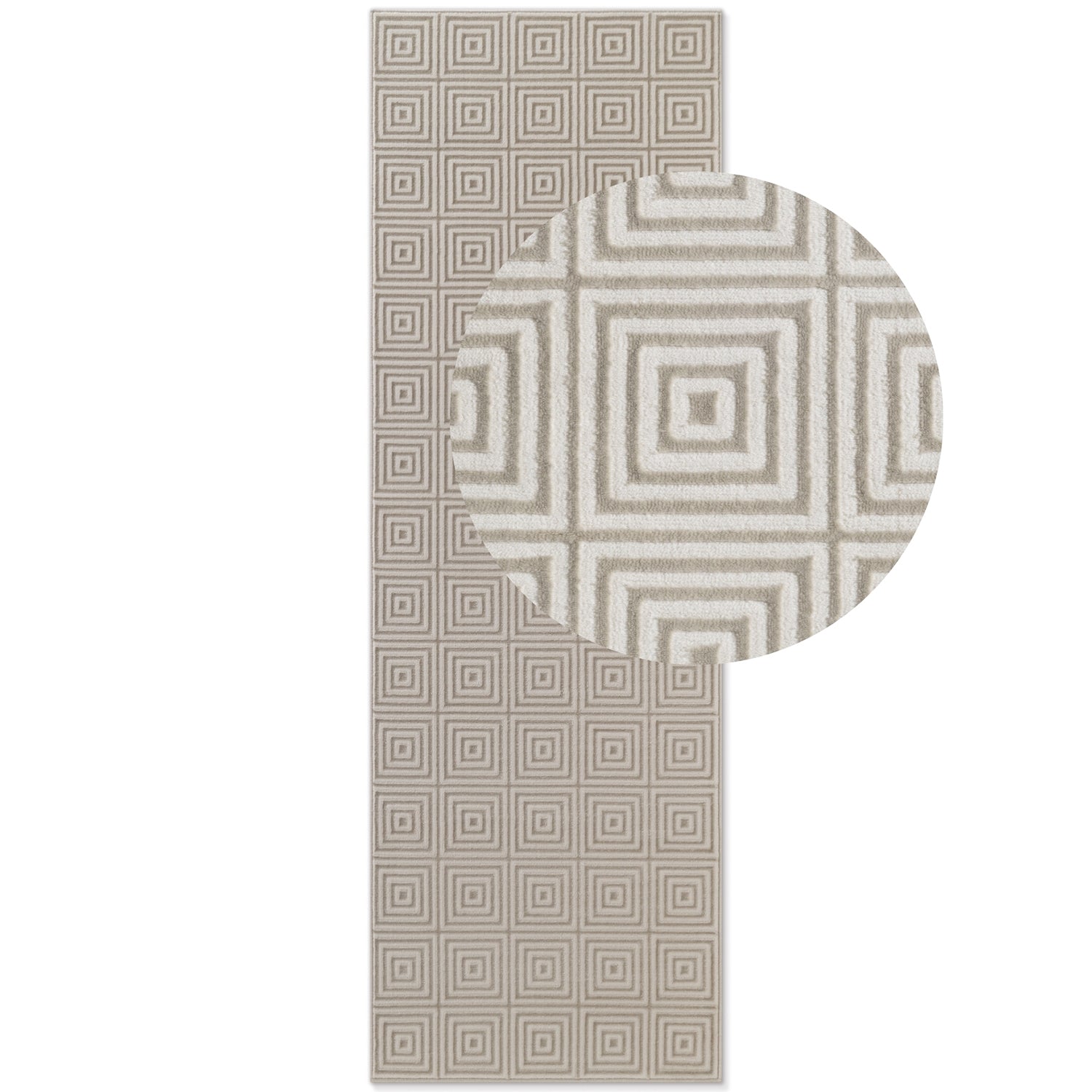 Tapis en relief 3D Crème - ELLE Décoration – STUDIO DECO