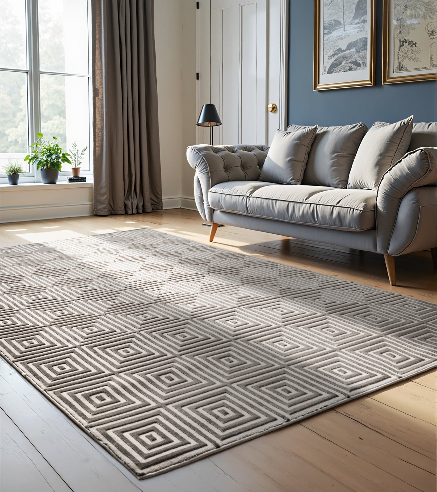 Tapis en relief 3D Gris et Crème - ELLE Décoration – STUDIO DECO