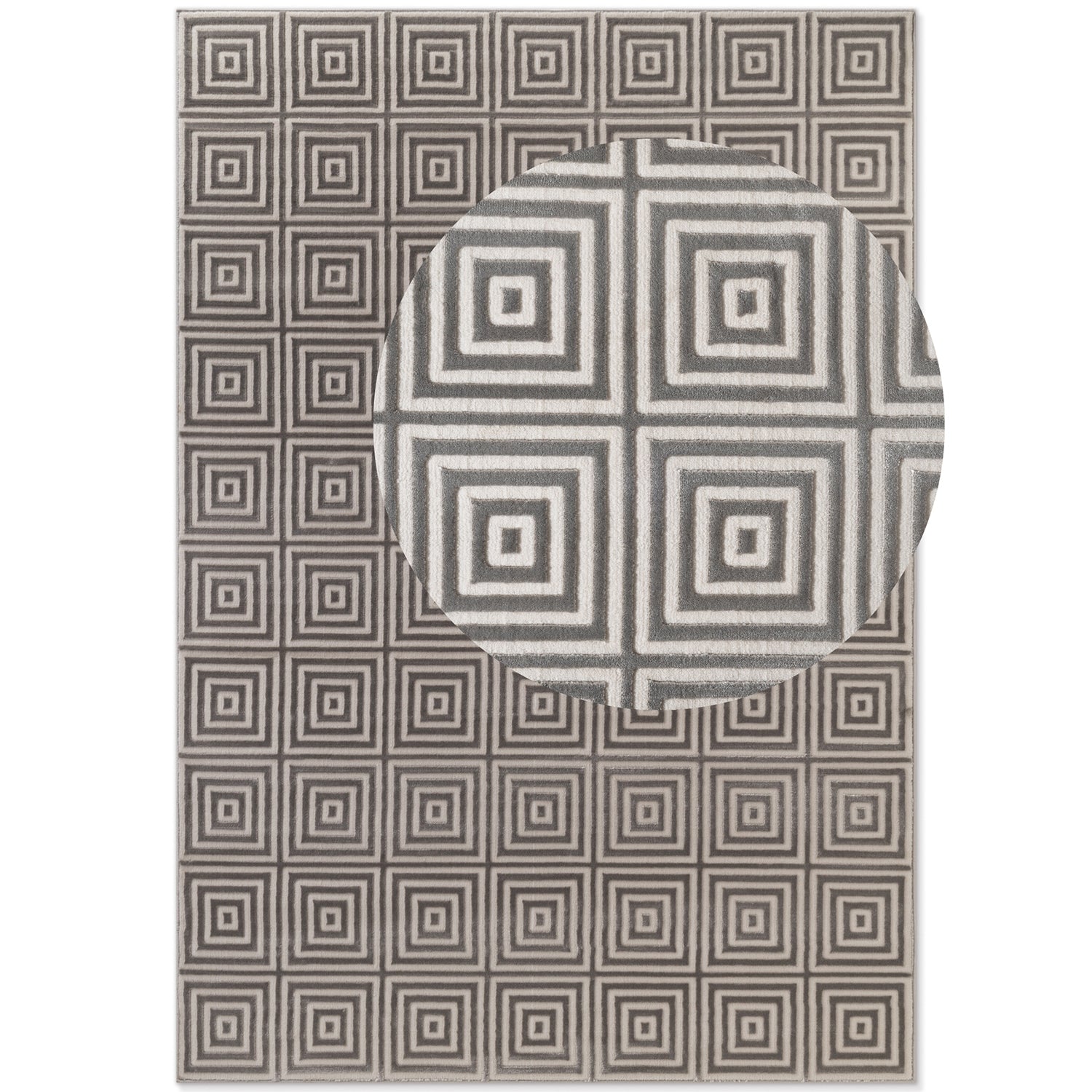 Tapis en relief 3D Gris et Crème - ELLE Décoration – STUDIO DECO