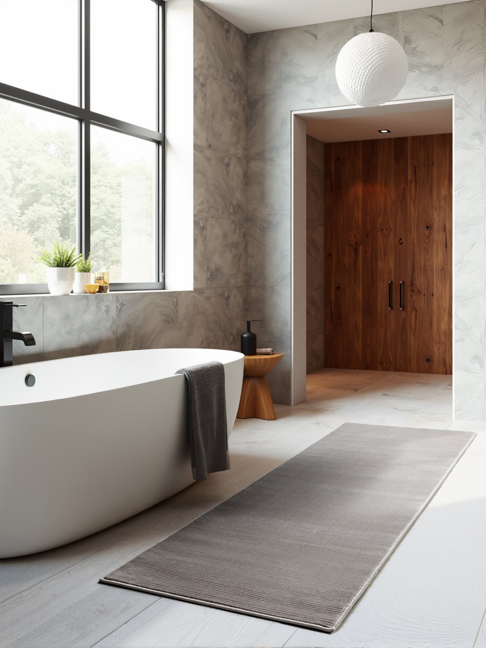 Tapis en relief Lignes Anthracite - ELLE Décoration – STUDIO DECO