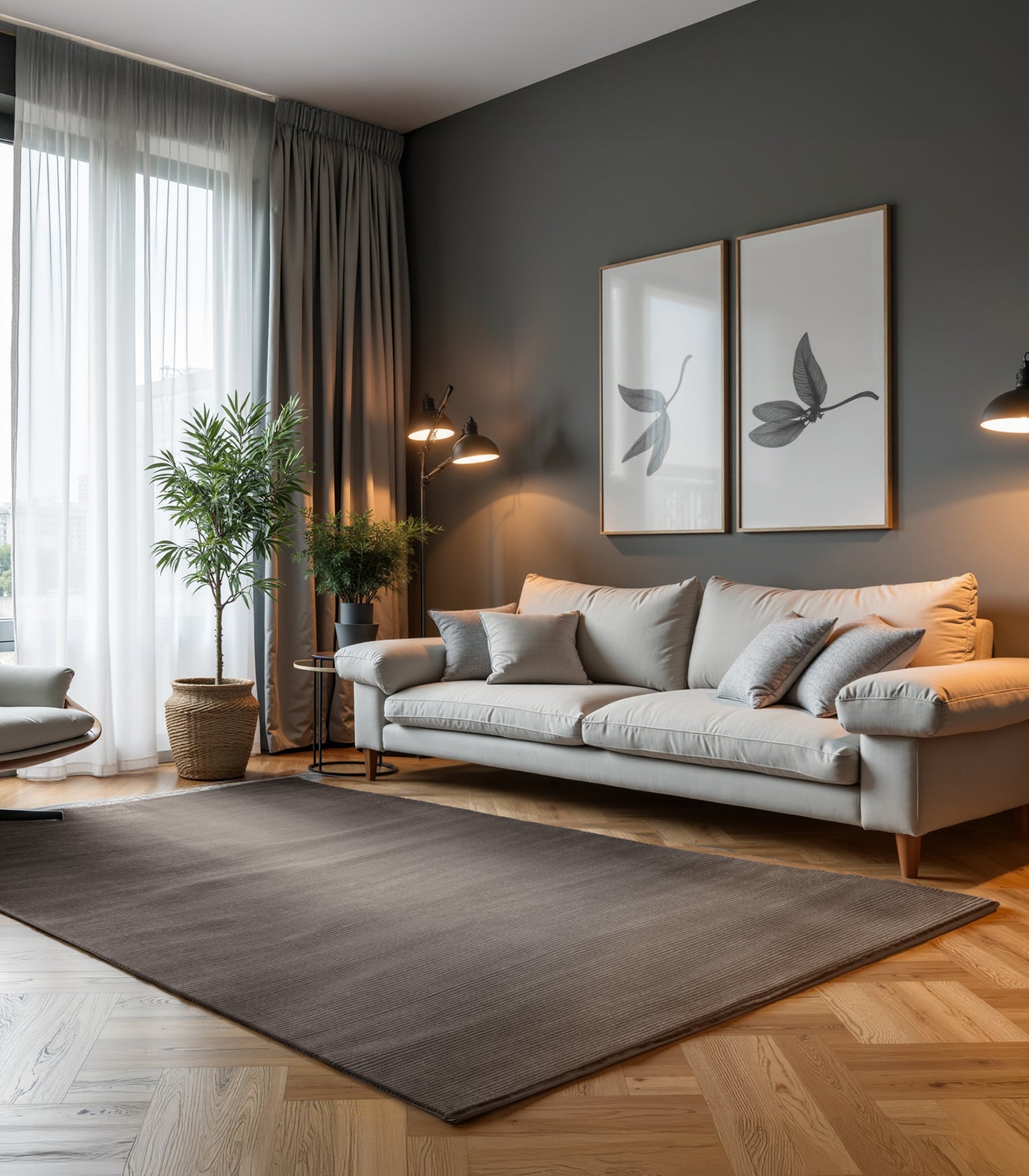 Tapis en relief Lignes Anthracite - ELLE Décoration – STUDIO DECO