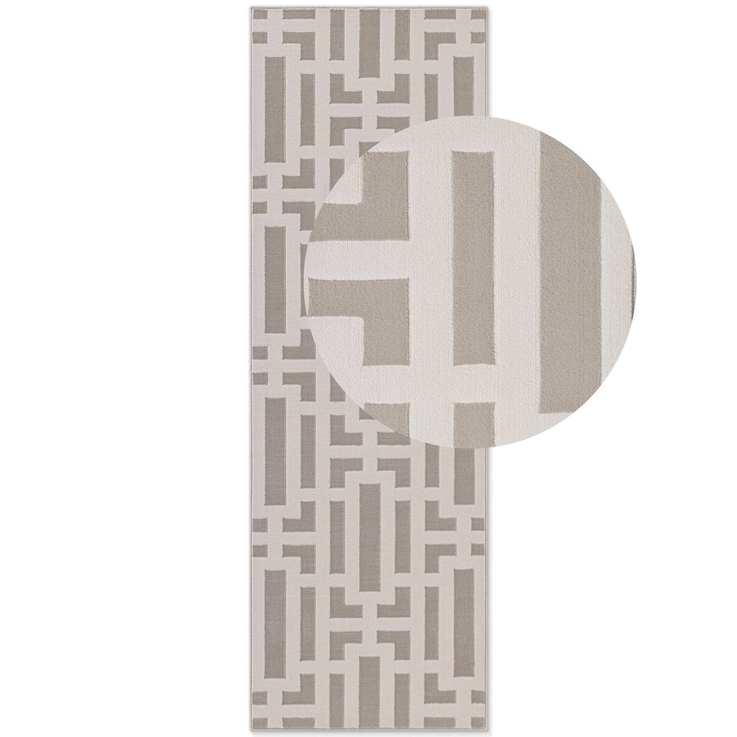 Tapis en relief Abtrait Crème Gris - ELLE Décoration – STUDIO DECO