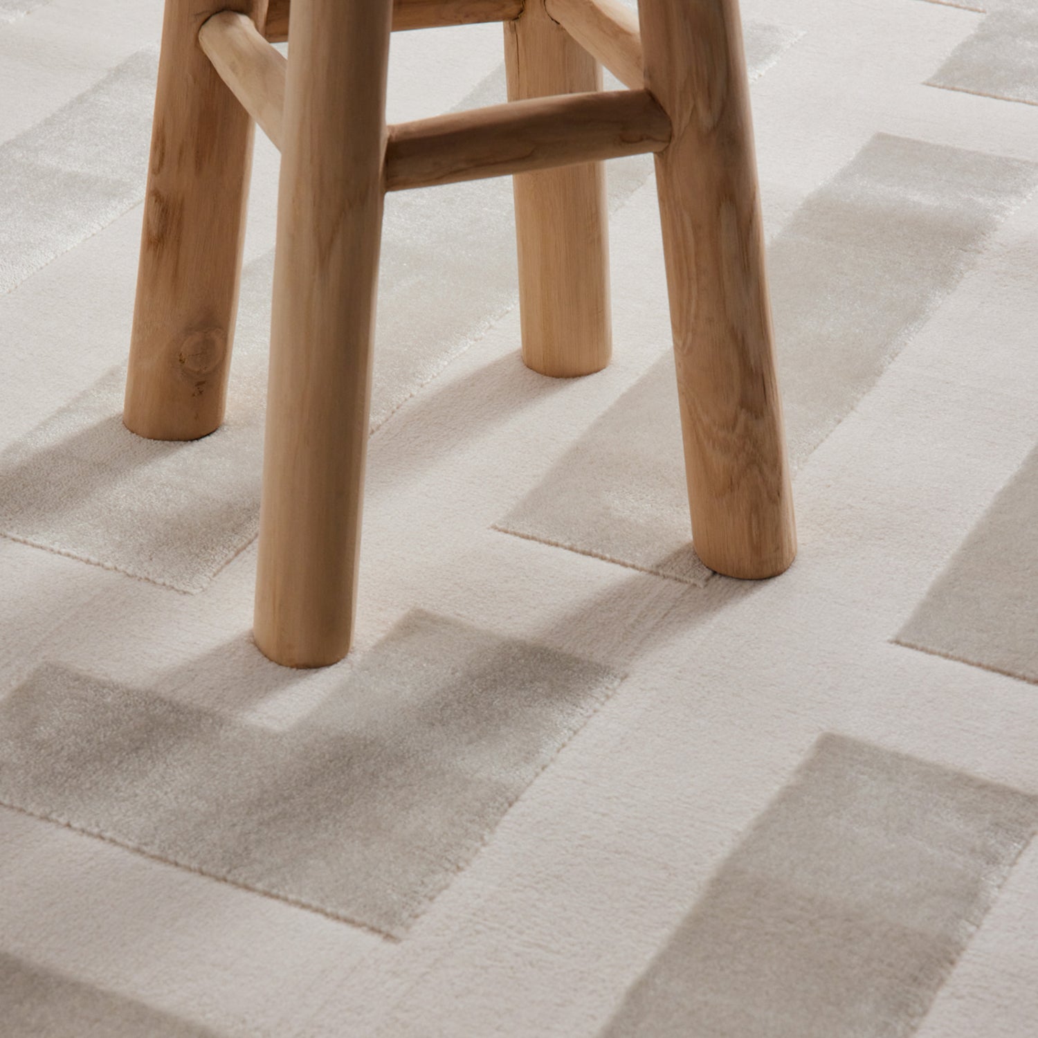 Tapis en relief Abtrait Crème Gris - ELLE Décoration – STUDIO DECO