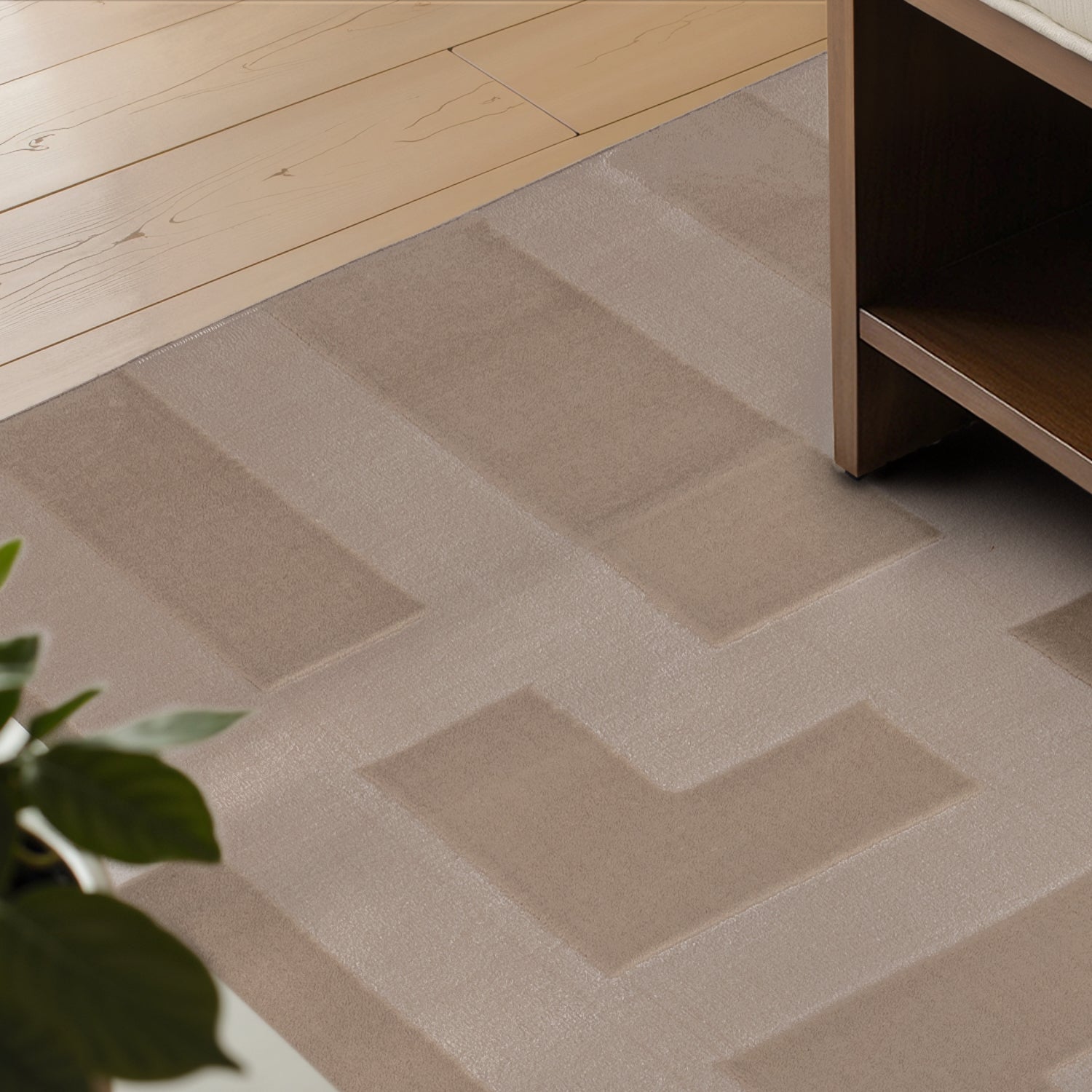 Tapis en relief Abtrait Beige - ELLE Décoration – STUDIO DECO