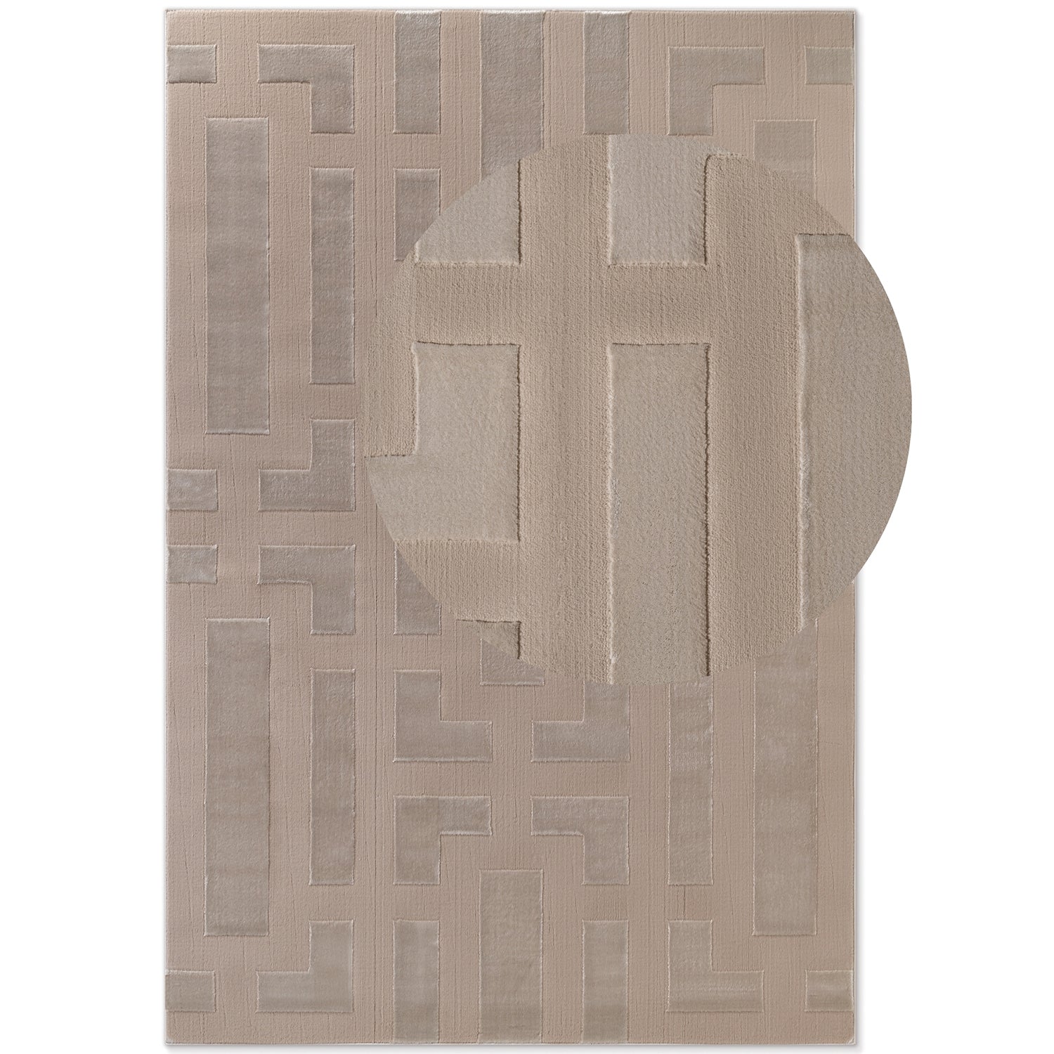 Tapis en relief Abtrait Beige - ELLE Décoration – STUDIO DECO