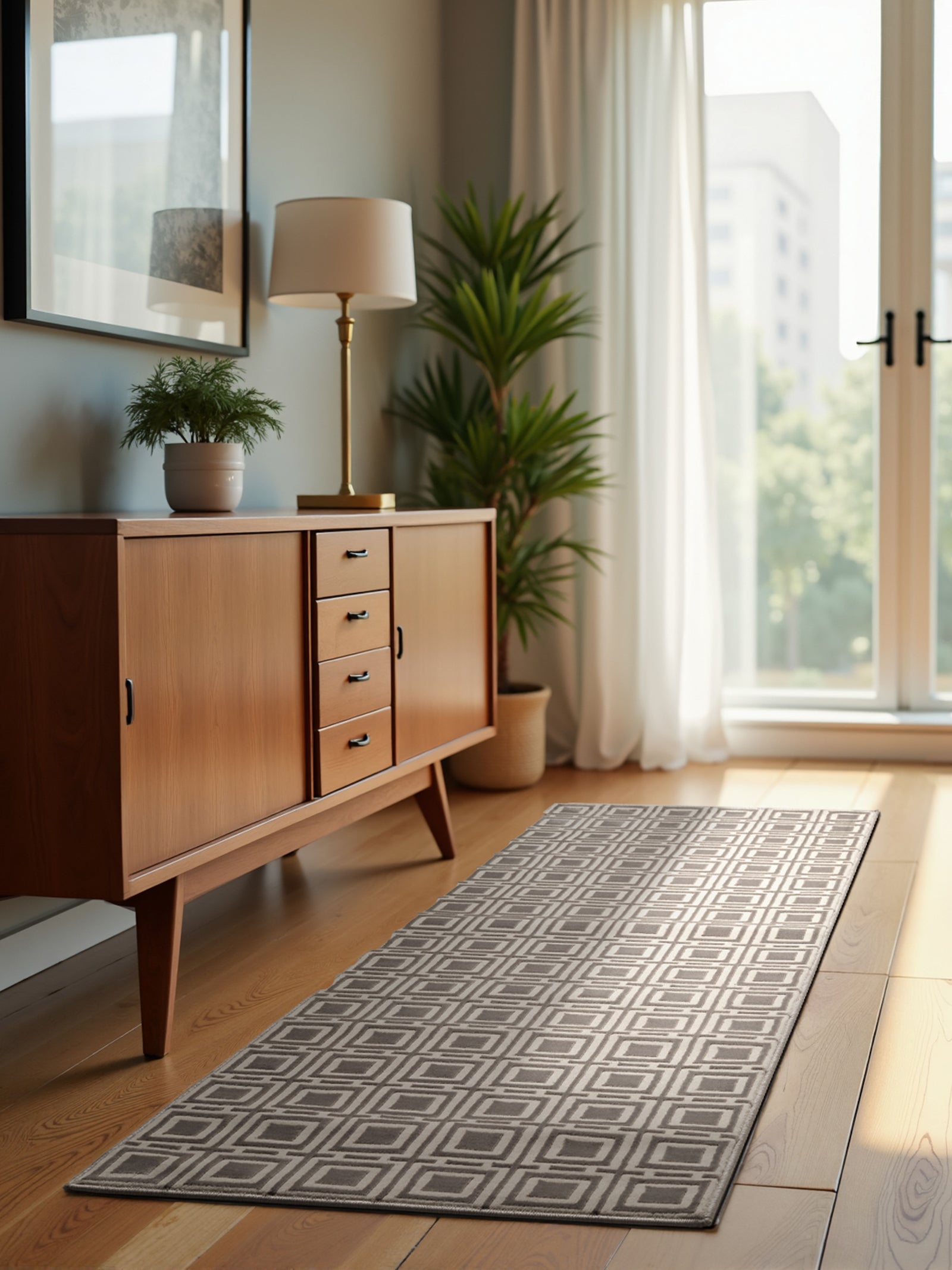 Tapis en relief Carrés Gris - ELLE Décoration – STUDIO DECO