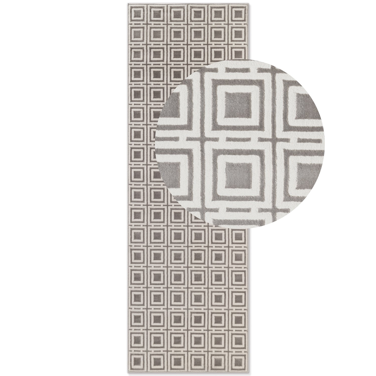 Tapis en relief Carrés Gris - ELLE Décoration – STUDIO DECO