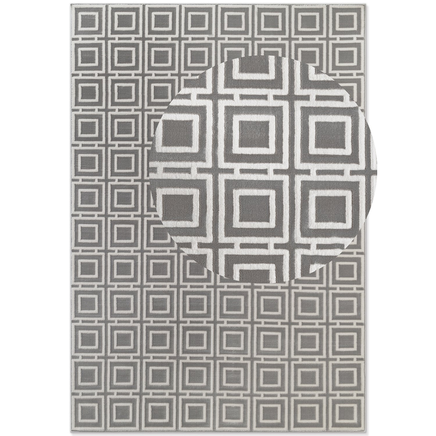 Tapis en relief Carrés Gris - ELLE Décoration – STUDIO DECO