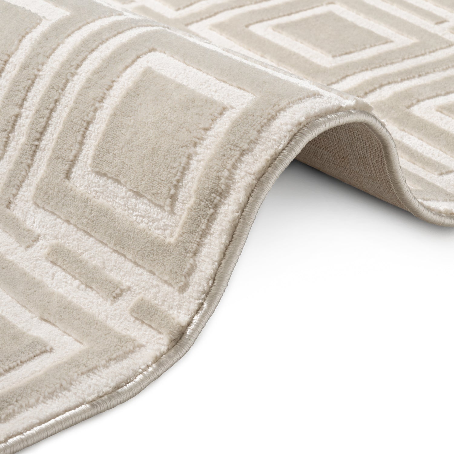 Tapis en relief Carrés Crème - ELLE Décoration – STUDIO DECO