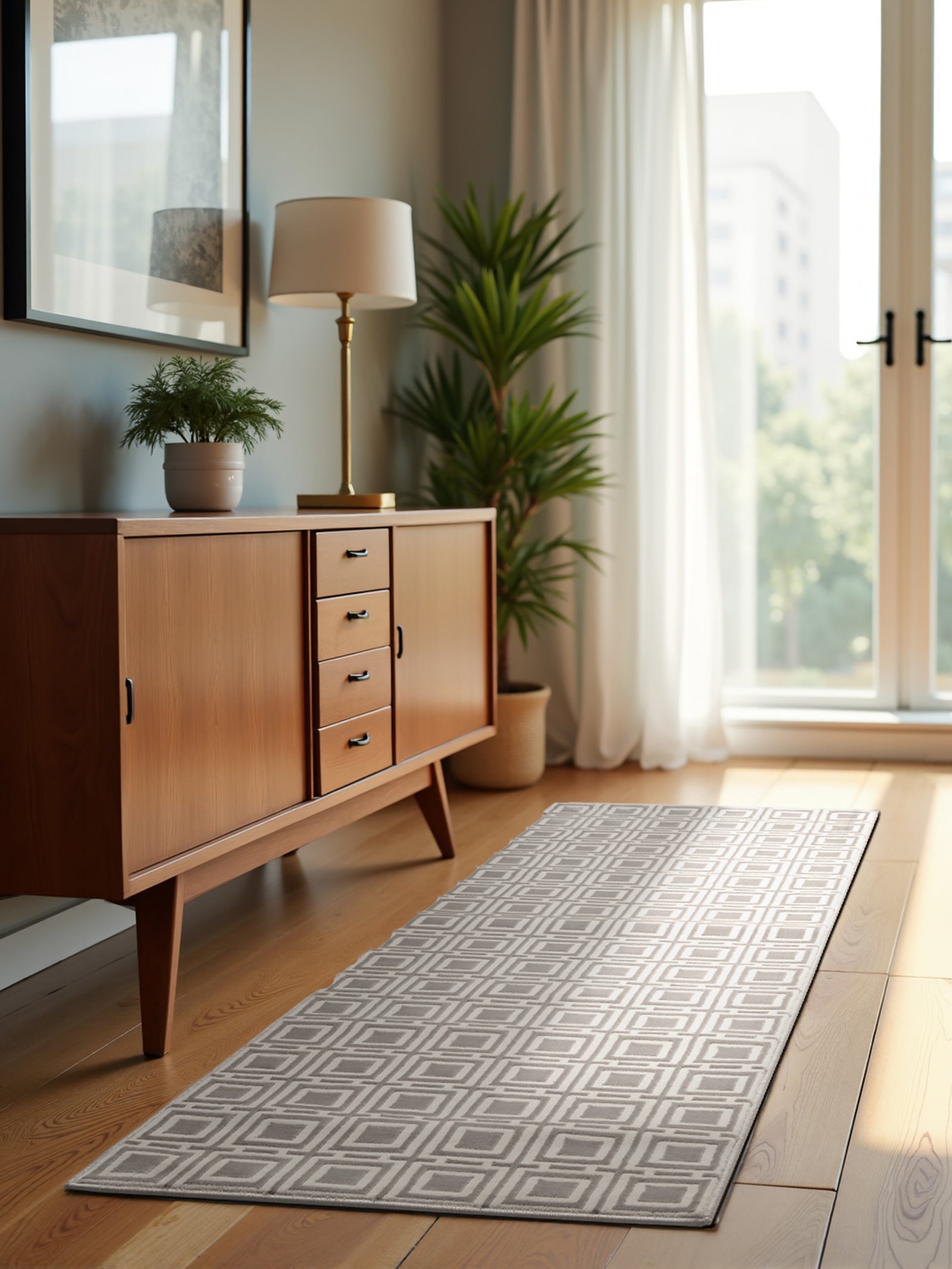 Tapis en relief Carrés Crème - ELLE Décoration – STUDIO DECO