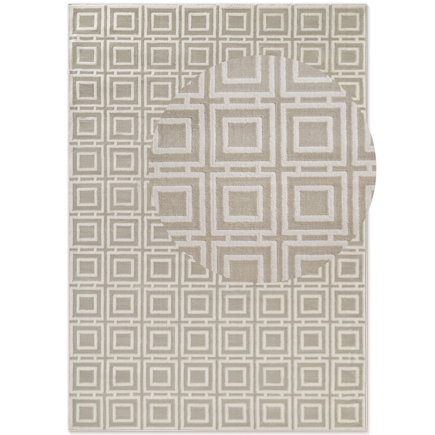 Tapis en relief Carrés Crème - ELLE Décoration – STUDIO DECO