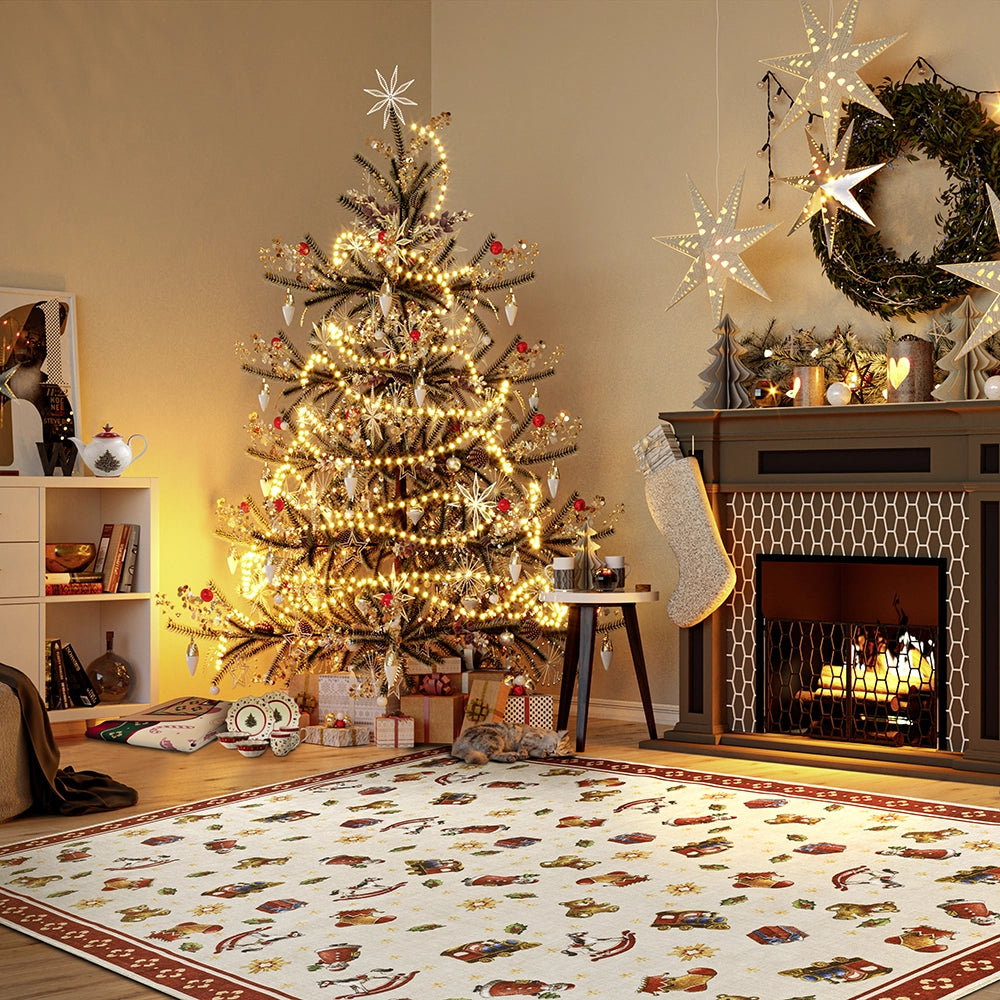 Tapis De Noël Wonderland Rouge 160x230cm