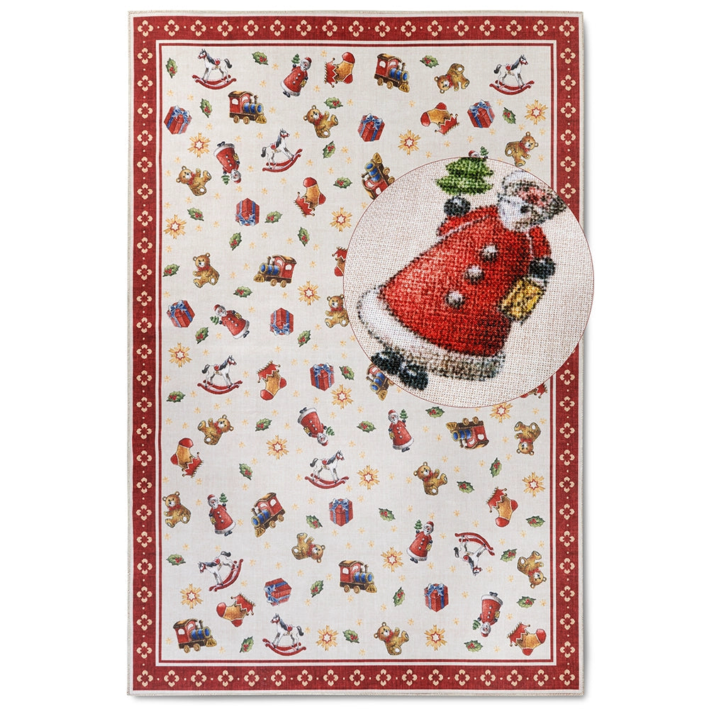 Tapis De Noël Wonderland Rouge 160x230cm