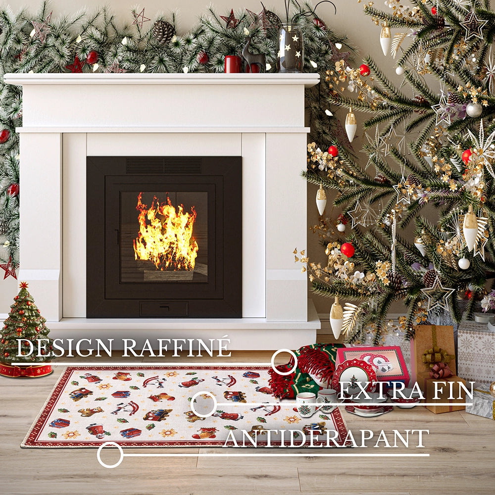 Tapis De Noël Wonderland Rouge 50x80cm