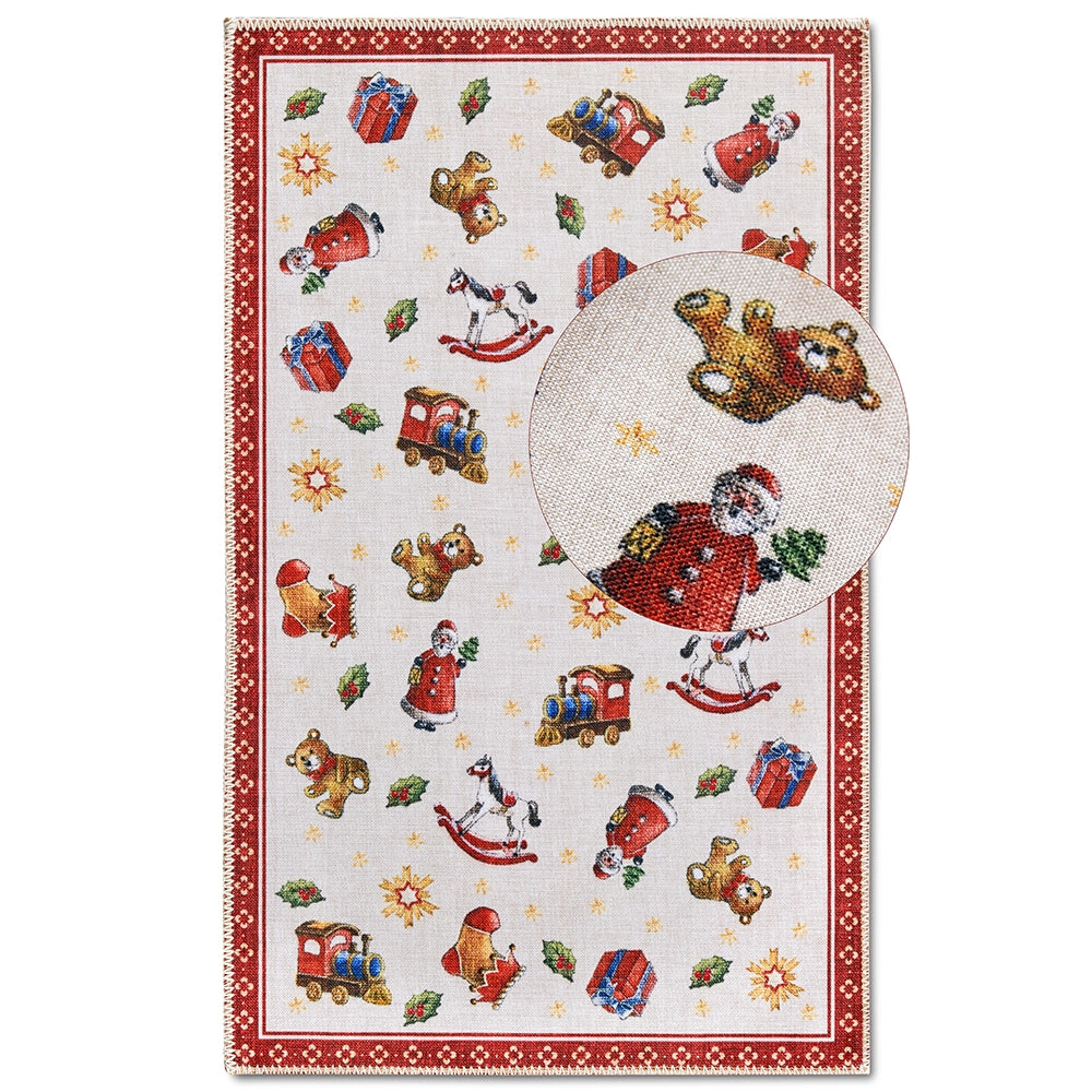 Tapis De Noël Wonderland Rouge 50x80cm