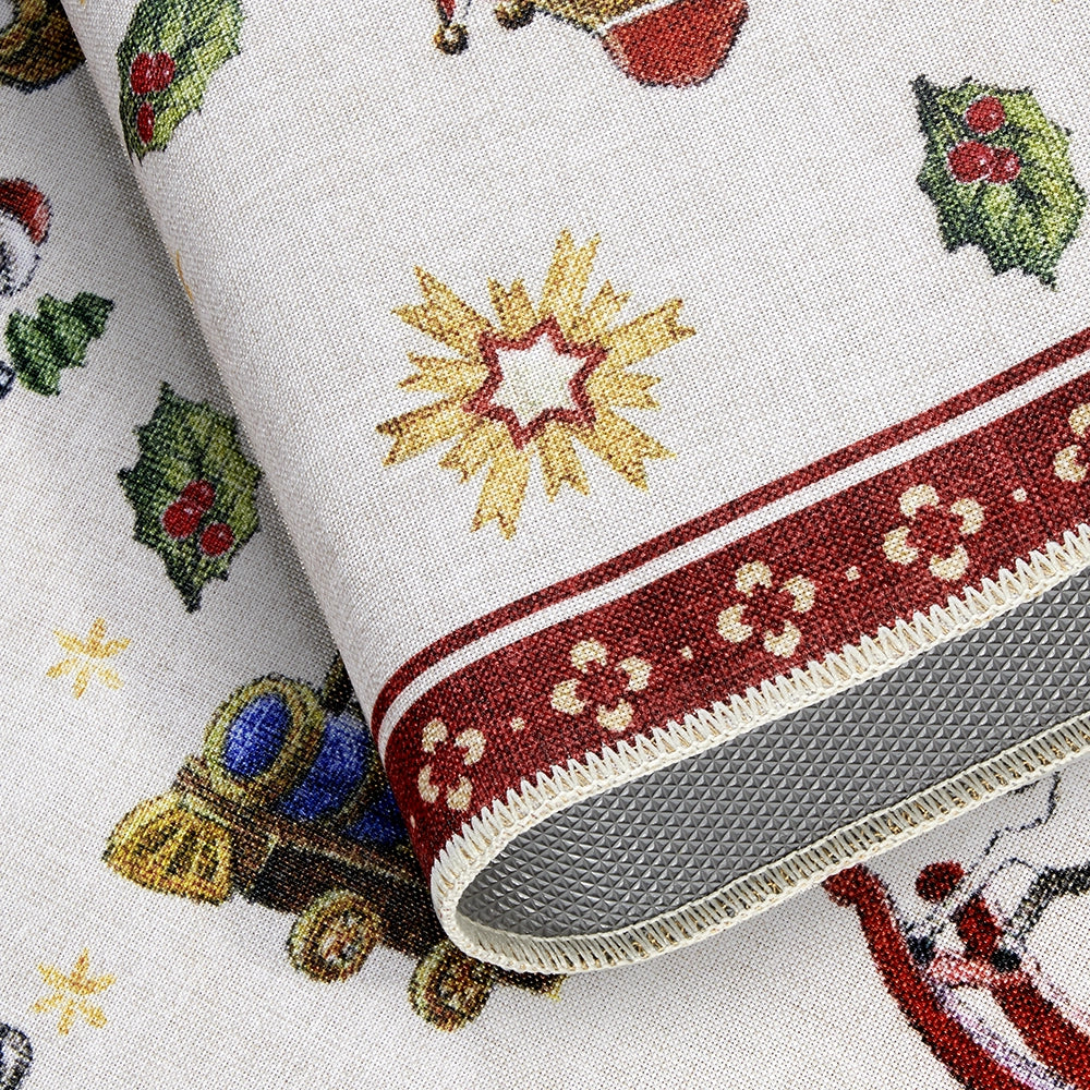 Tapis De Noël Wonderland Rouge 80x200cm