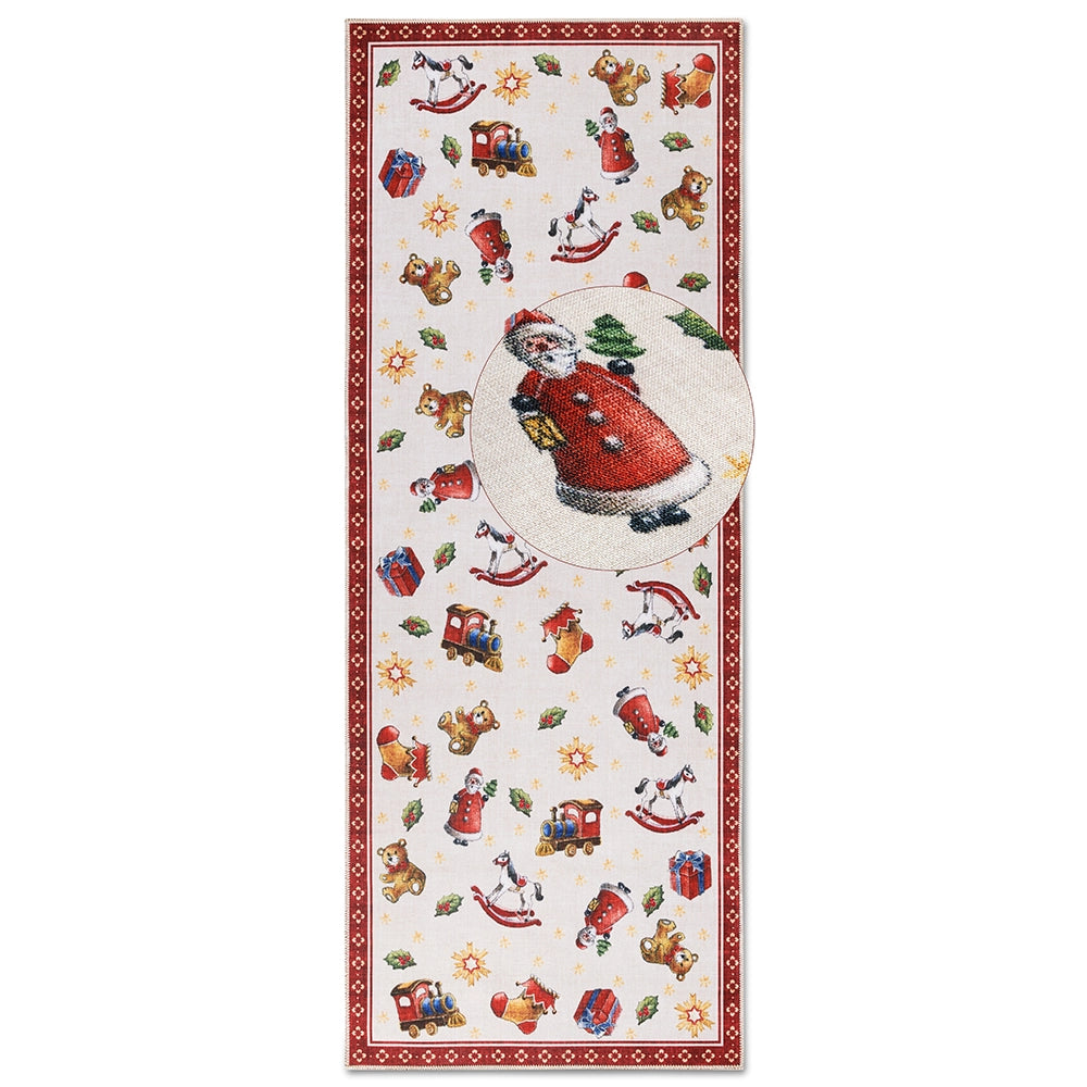 Tapis De Noël Wonderland Rouge 80x200cm