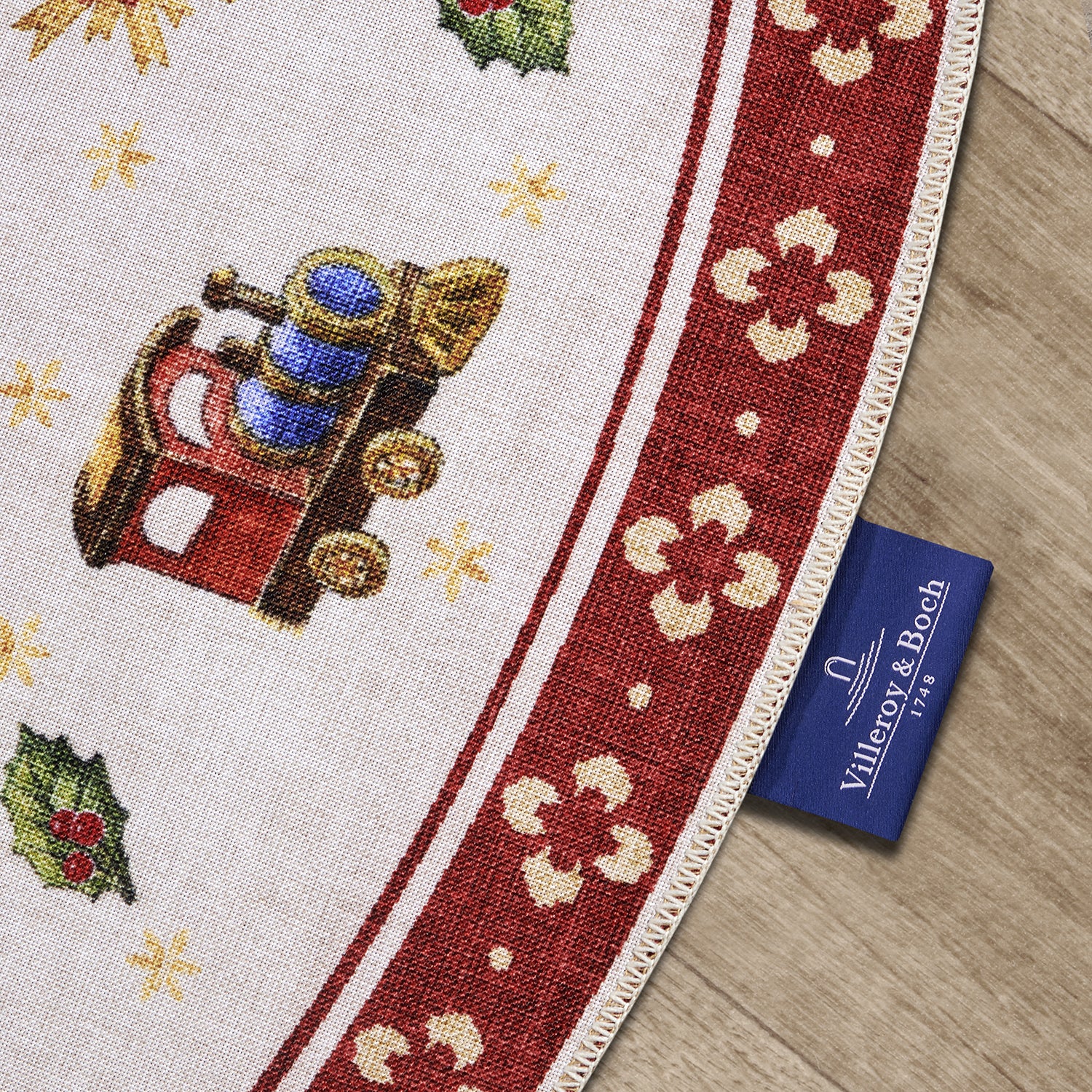 Tapis De Noël Rond Wonderland Rouge – STUDIO DECO