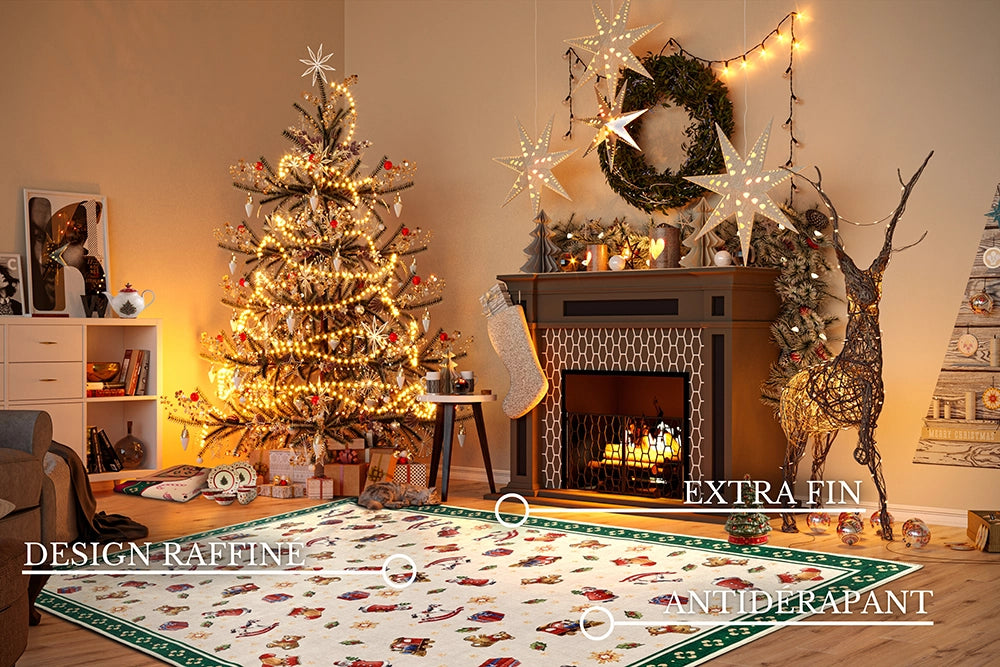 Tapis De Noël Wonderland Vert 160x230cm