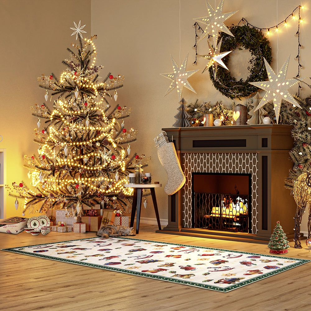 Tapis De Noël Wonderland Vert 80x200cm