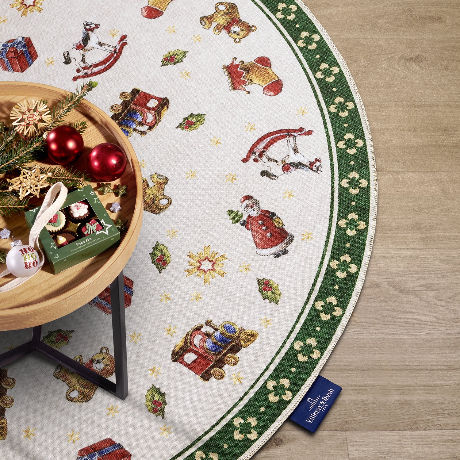 Tapis De Noël Rond Wonderland Vert – STUDIO DECO