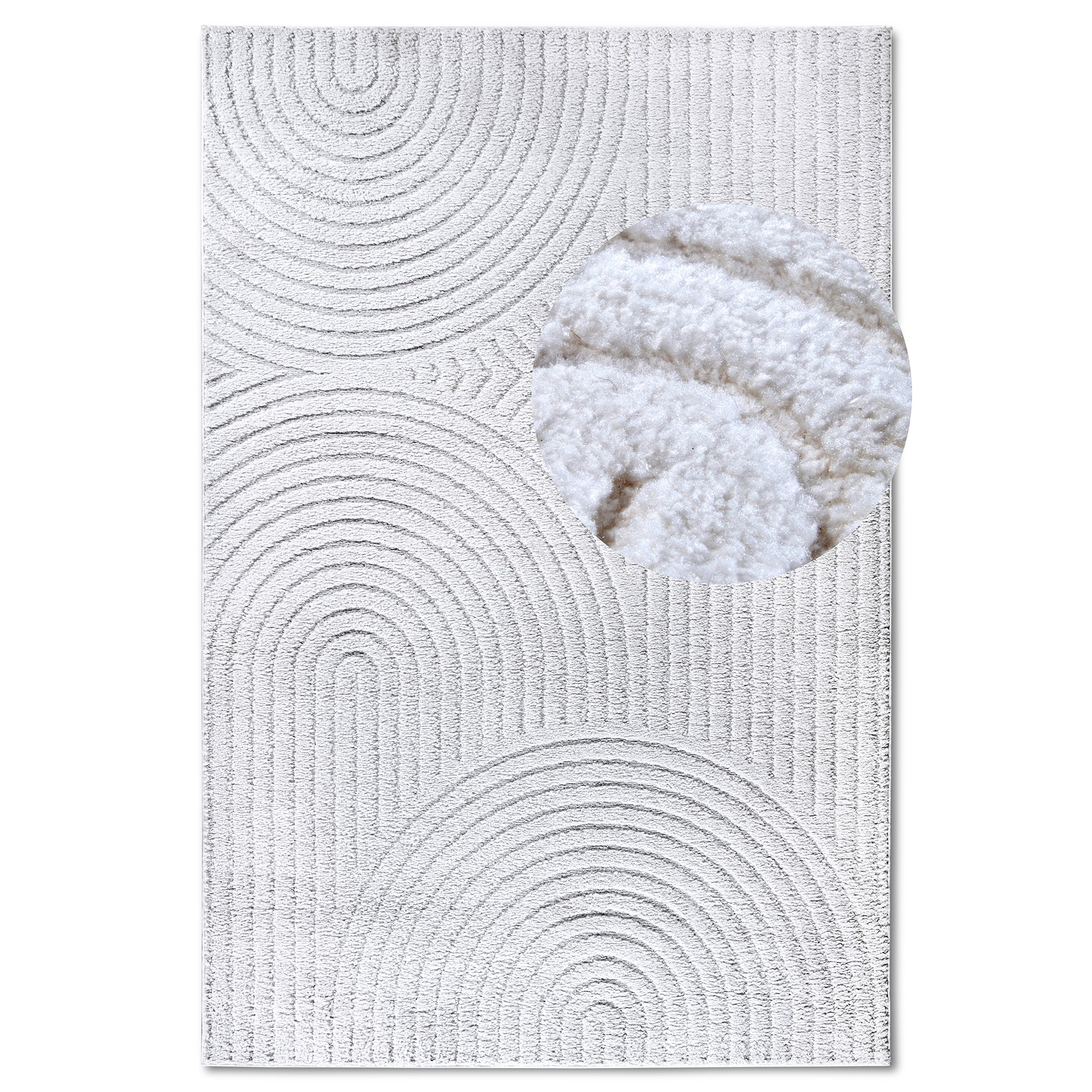 Tapis à motifs relief Crème - ELLE Decoration – STUDIO DECO