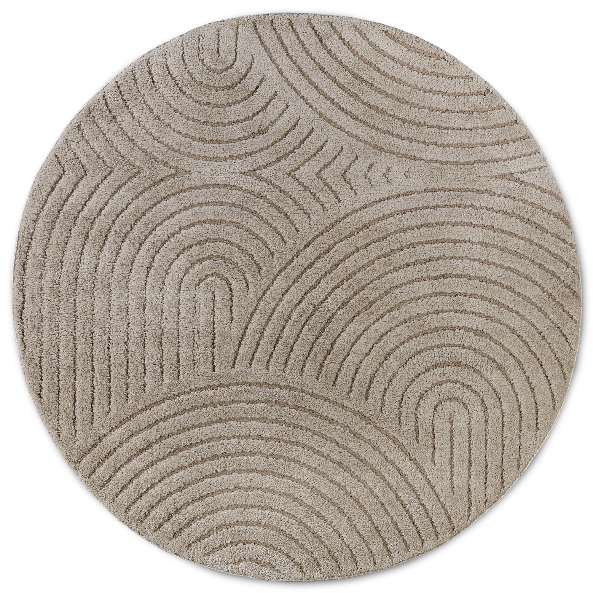 Tapis DEPT Rond à Relief Beige - ELLE Décoration – STUDIO DECO