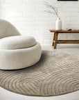 Tapis DEPT Rond à Relief Beige - ELLE Décoration – STUDIO DECO