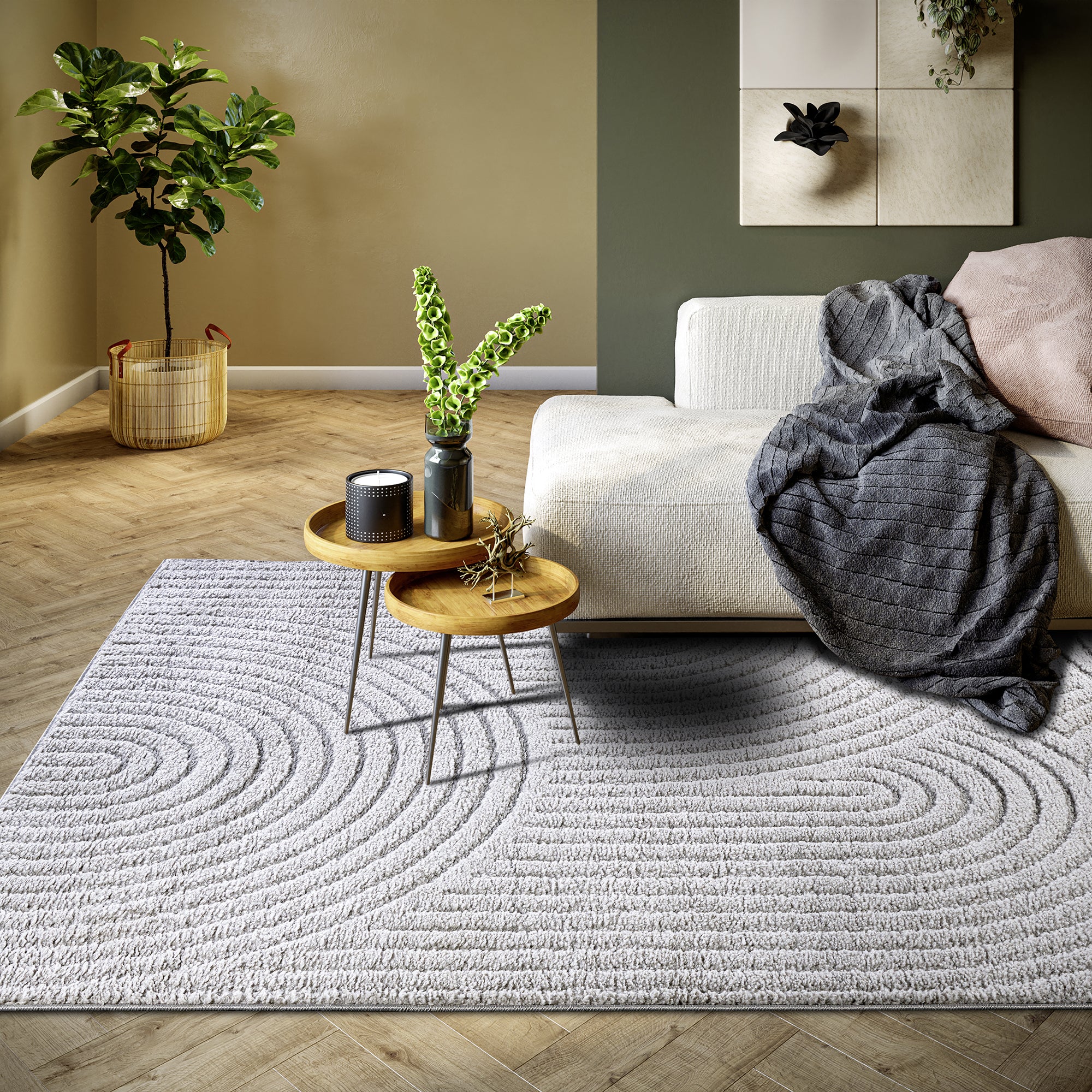 Tapis DEPT à Relief Gris Clair - ELLE Décoration – STUDIO DECO