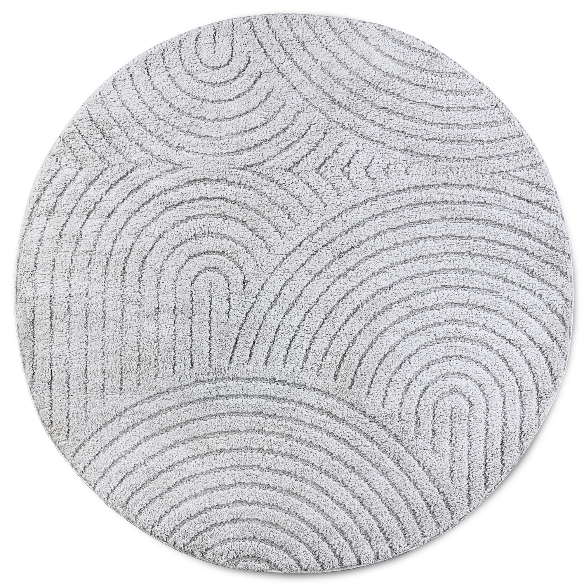 Tapis DEPT Rond à Relief Gris Clair - ELLE Décoration – STUDIO DECO