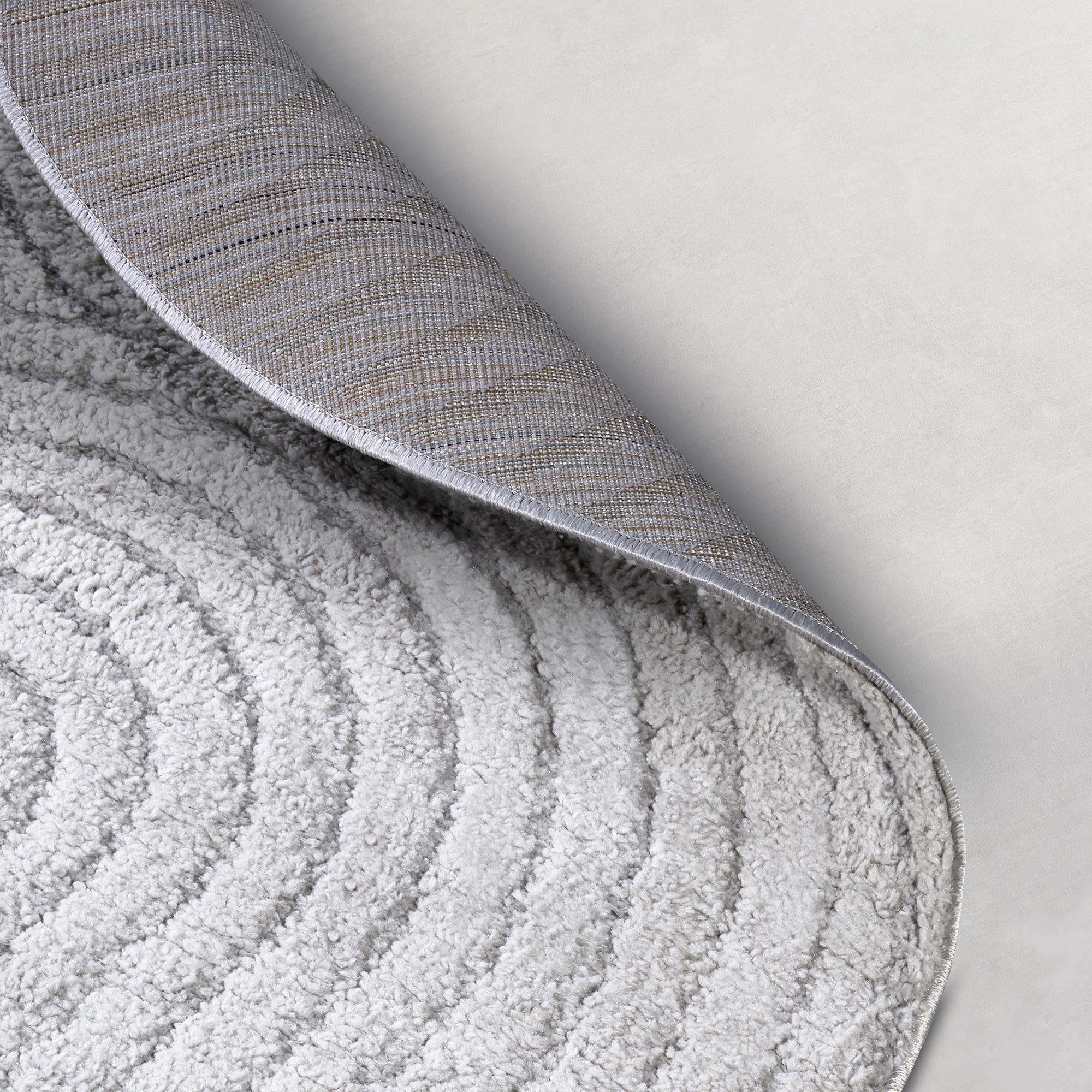 Tapis DEPT Rond à Relief Gris Clair - ELLE Décoration – STUDIO DECO