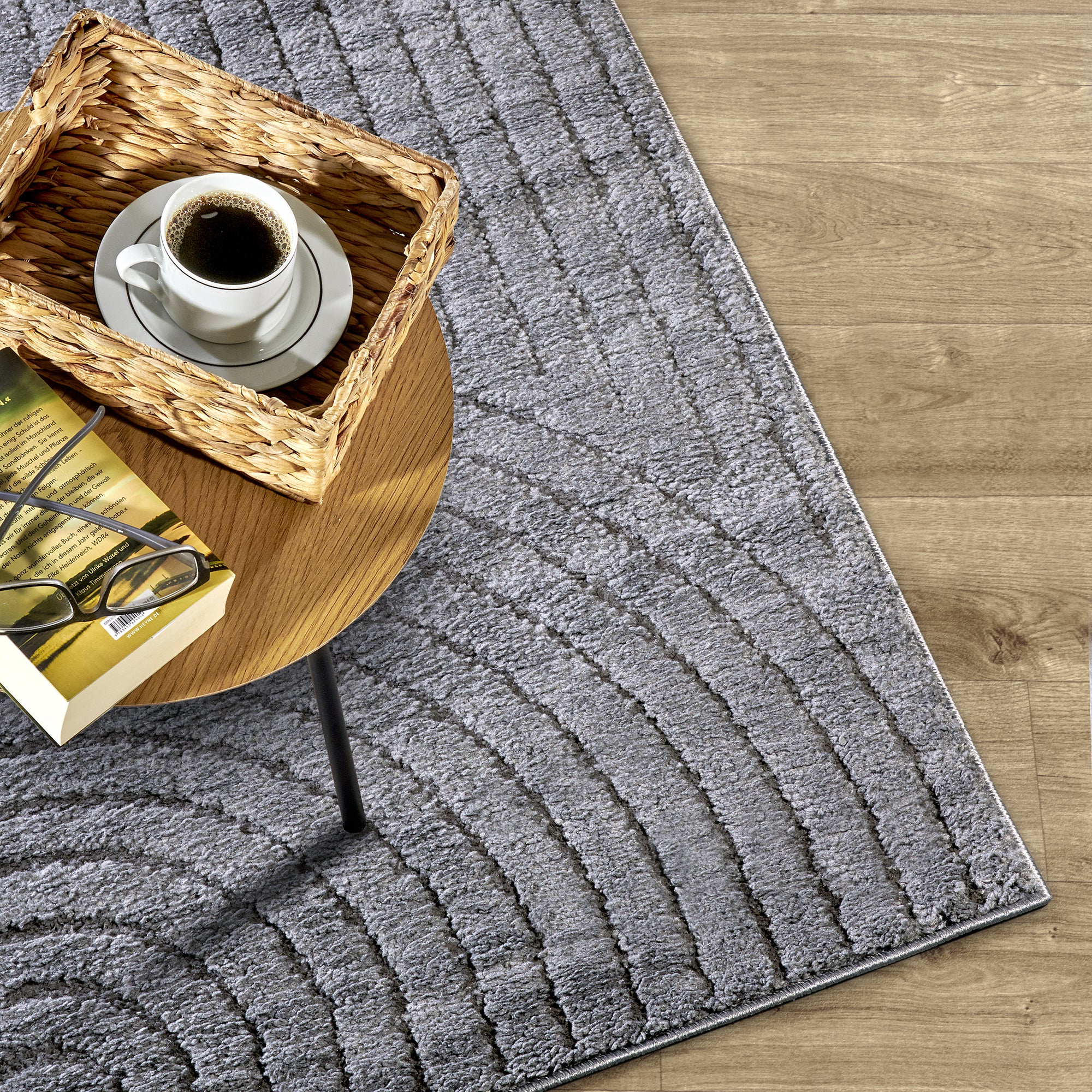 Tapis DEPT à Relief Gris Anthracite - ELLE Décoration – STUDIO DECO