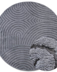 Tapis DEPT Rond à Relief Gris Anthracite - ELLE Décoration – STUDIO DECO
